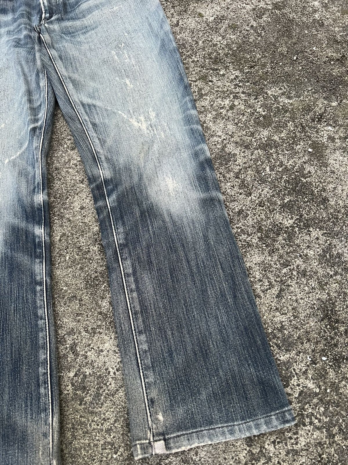 Edwin × If Six Was Nine VINTAGE EDWIN WILD FIRE DISTRESS JEAN Size US 31 - 4 Thumbnail