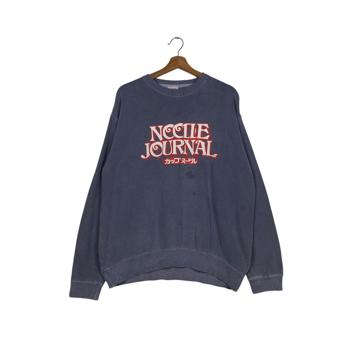 Japanese Brand NOODLE JOURNAL Collection Big Logo Sweatshirt #1949-C85 Size US L / EU 52-54 / 3 - 1 Thumbnail