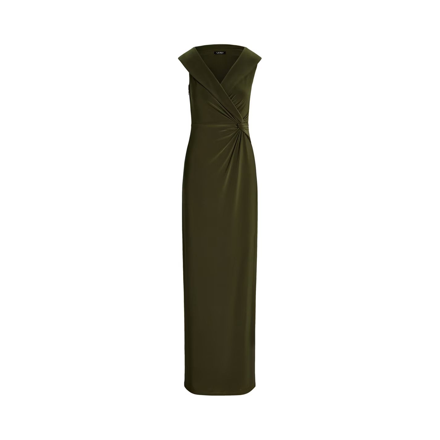 Lauren Ralph Lauren o1g2r1mq0825 Jersey Off-the-Shoulder Gown in Botanic Green Size M / US 6-8 / IT 42-44 - 1 Thumbnail