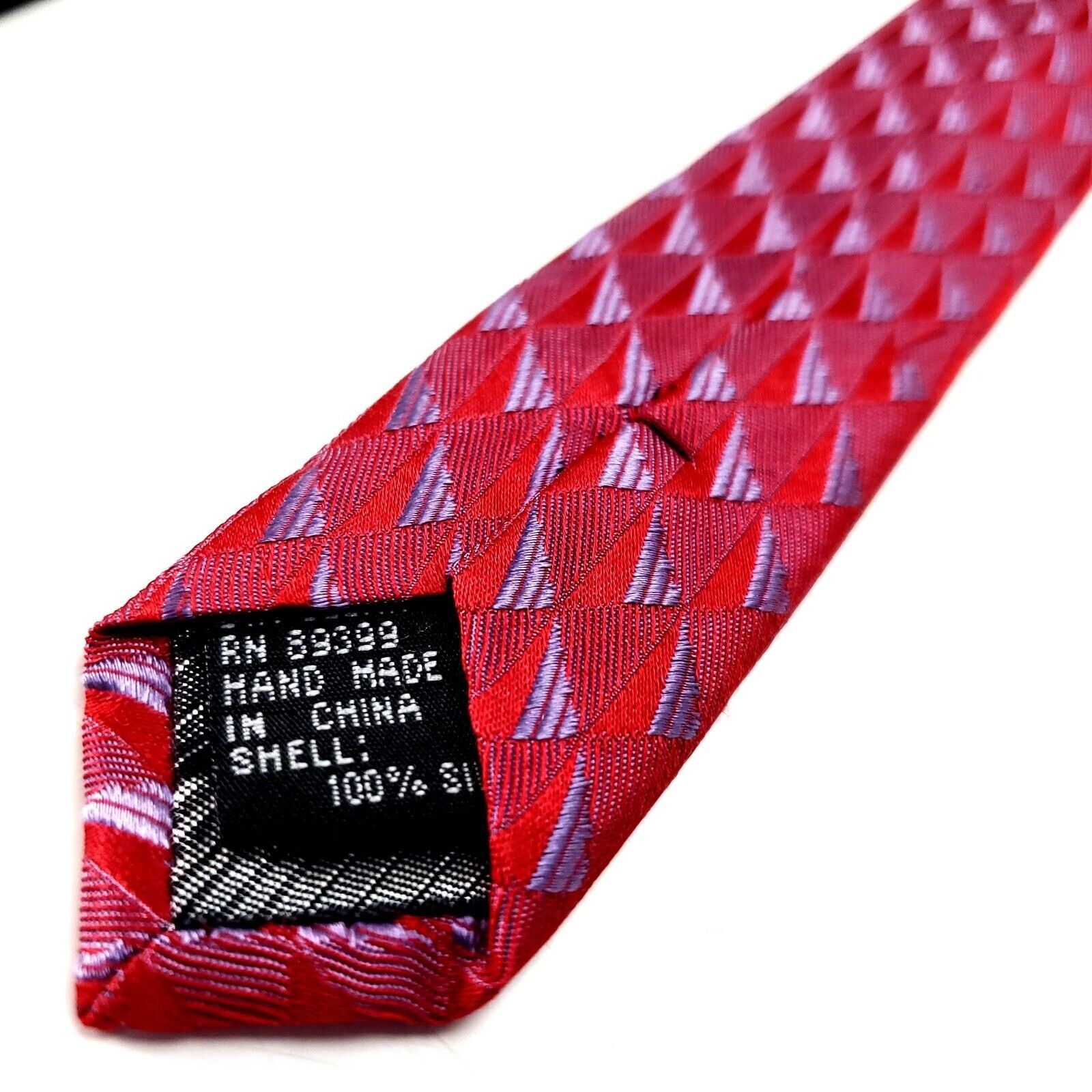 Jhane Barnes Jhane Barnes Red Silk Tie Woven Wide Graphic Size ONE SIZE - 6 Thumbnail