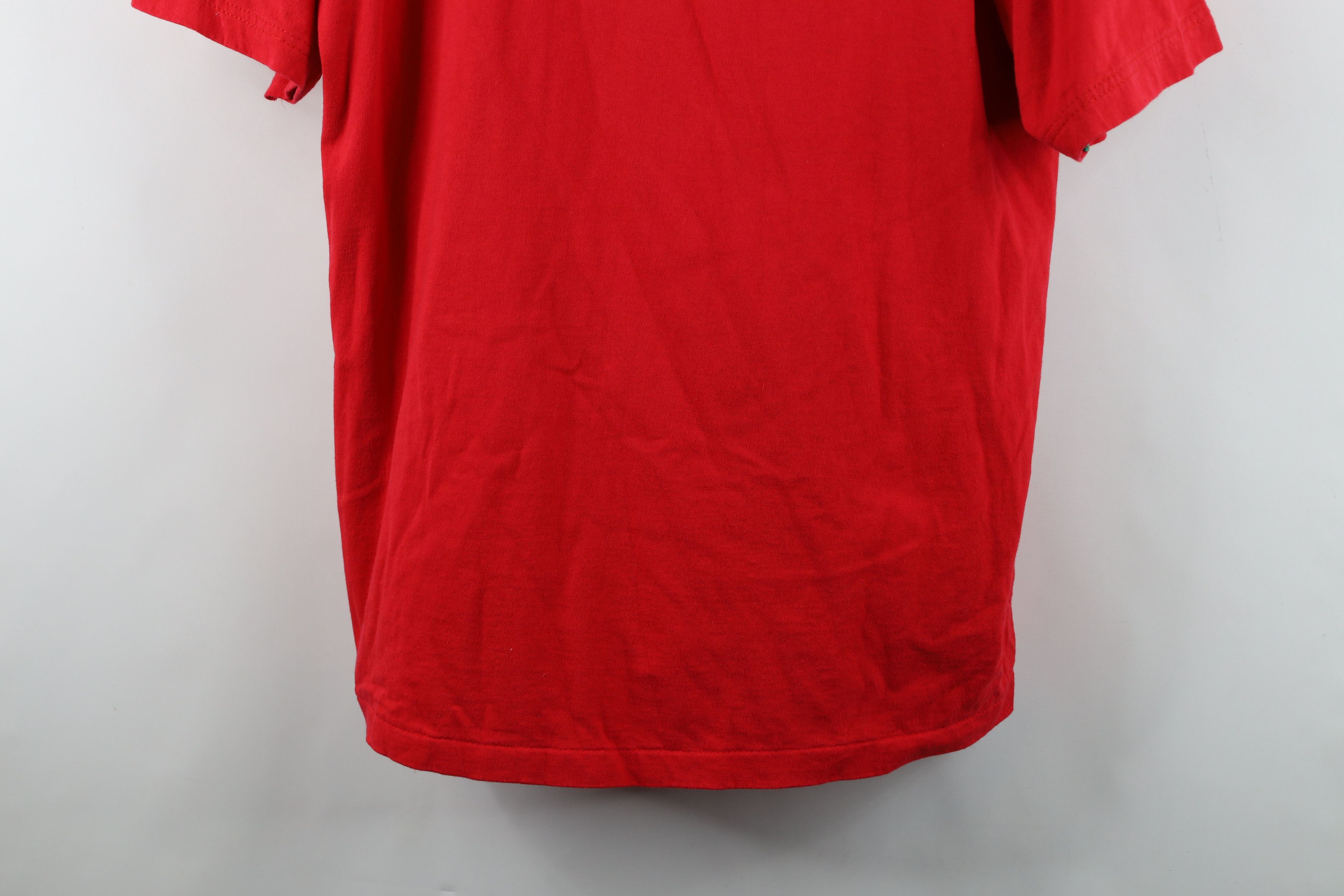 Vintage Vintage 90s Streetwear Heavyweight Cotton T-Shirt Red USA Size US XL / EU 56 / 4 - 3 Thumbnail