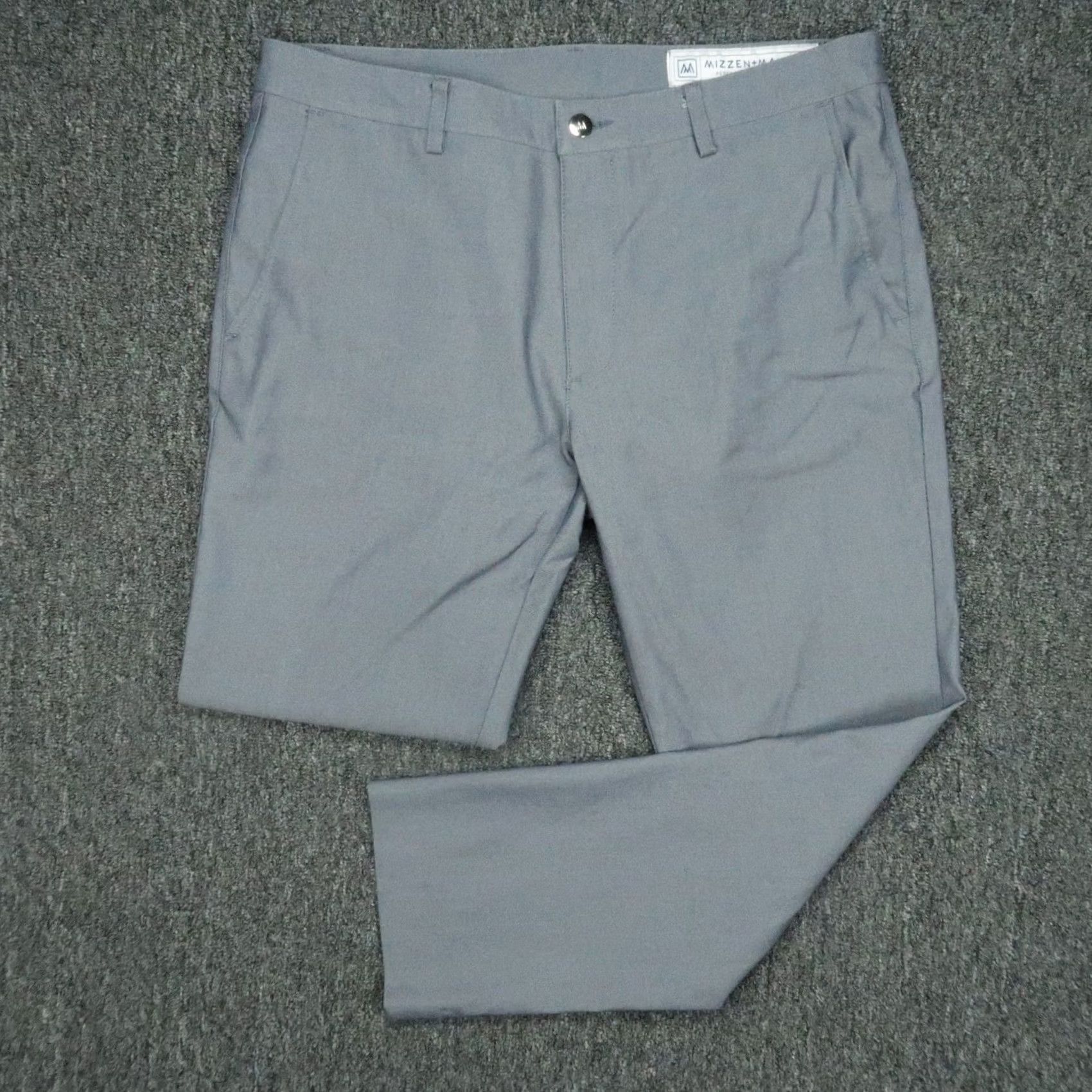 Mizzen+Main Mizzen+Main Pants Mens 34x28 Blue Chino Straight Front Stretch 34 Regular Size US 34 / EU 50 - 2 Thumbnail