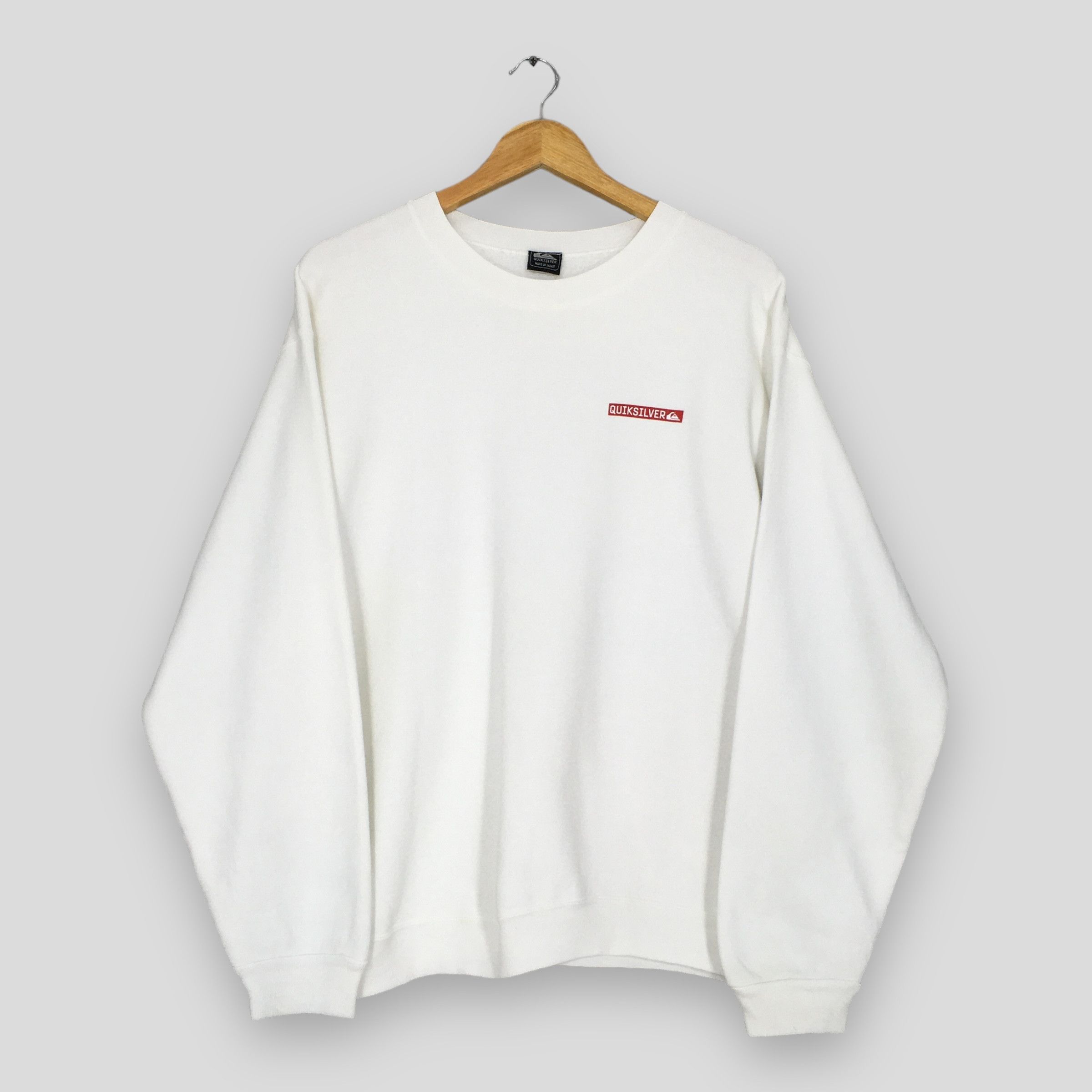 Quiksilver × Vintage Vintage 90s Quiksilver Skateboarding White Sweatshirt Large Size US L / EU 52-54 / 3 - 3 Thumbnail