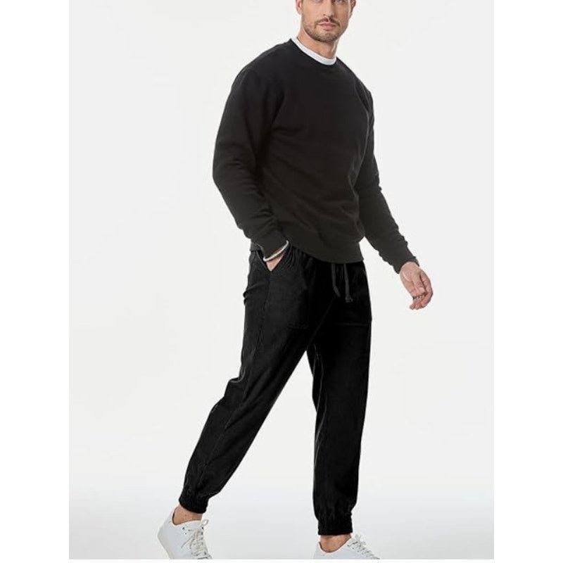 The Unbranded Brand Mens Corduroy Joggers Drawstring Waist with Pockets size XL Size US 38 / EU 54 - 6 Thumbnail