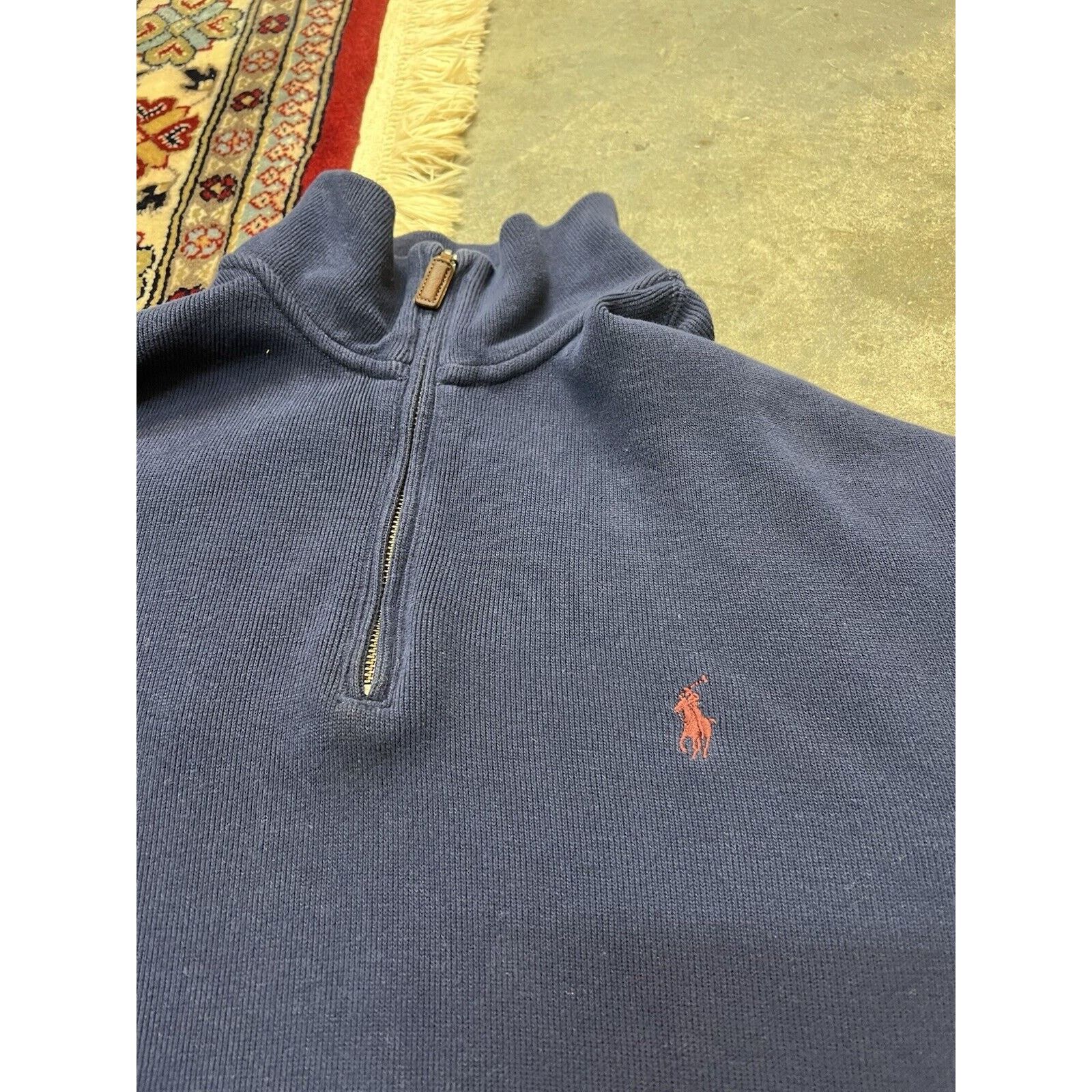 Ralph Lauren Polo Ralph Lauren Sweater Blue 1/4 Zip Pull Over Mens Size L Size US L / EU 52-54 / 3 - 5 Thumbnail