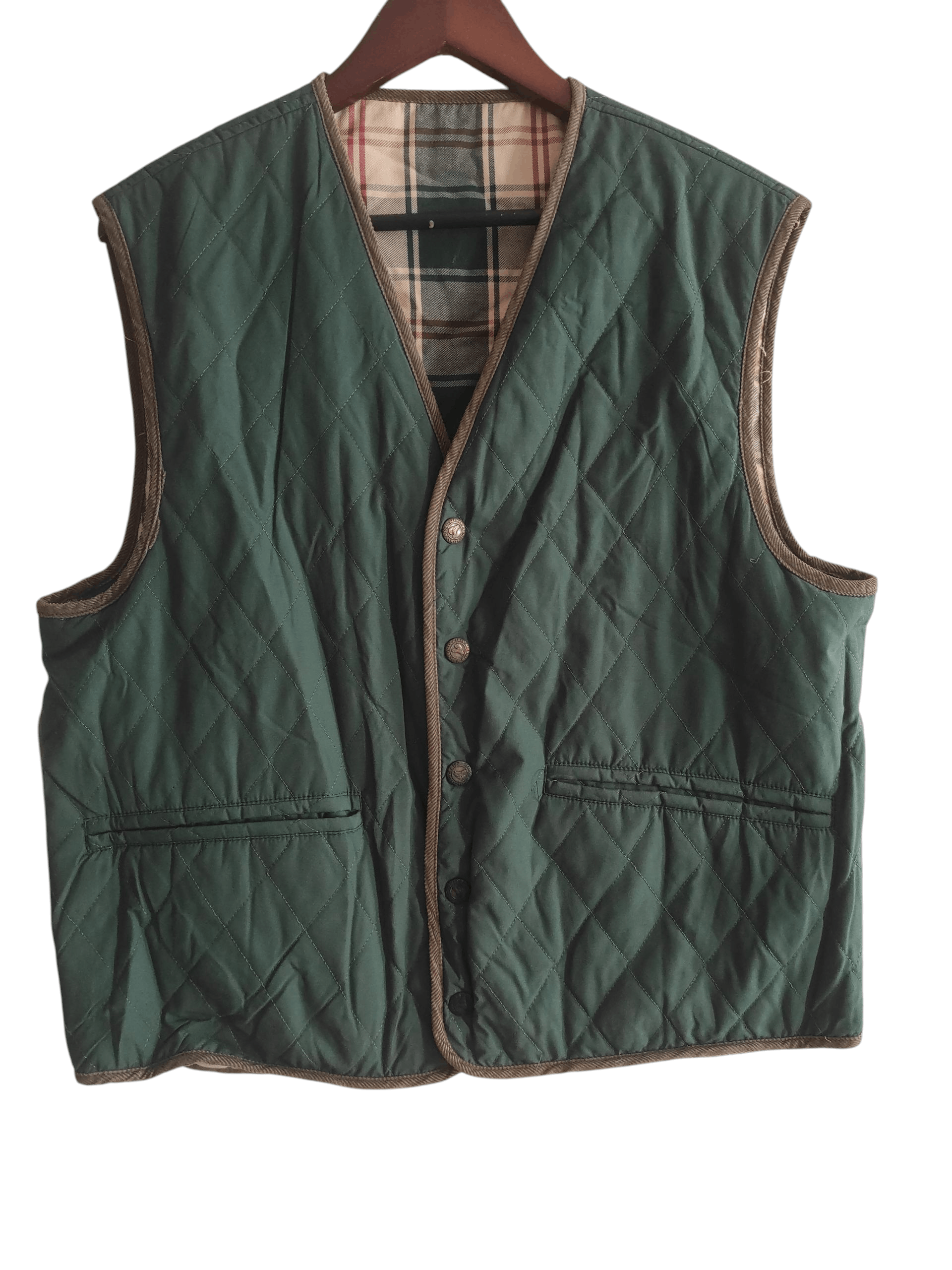 Vintage Herman & Sons Reversible Quilted Lining Plaid Mens Vest L Size US L / EU 52-54 / 3 - 1 Thumbnail