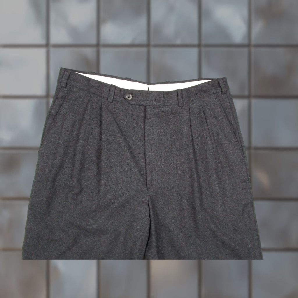 Vintage VINTAGE JB Britches Pants Mens 34x28 Gray Wool Pleated Dress Trousers Made USA Retro Size US 34 / EU 50 - 1 Thumbnail