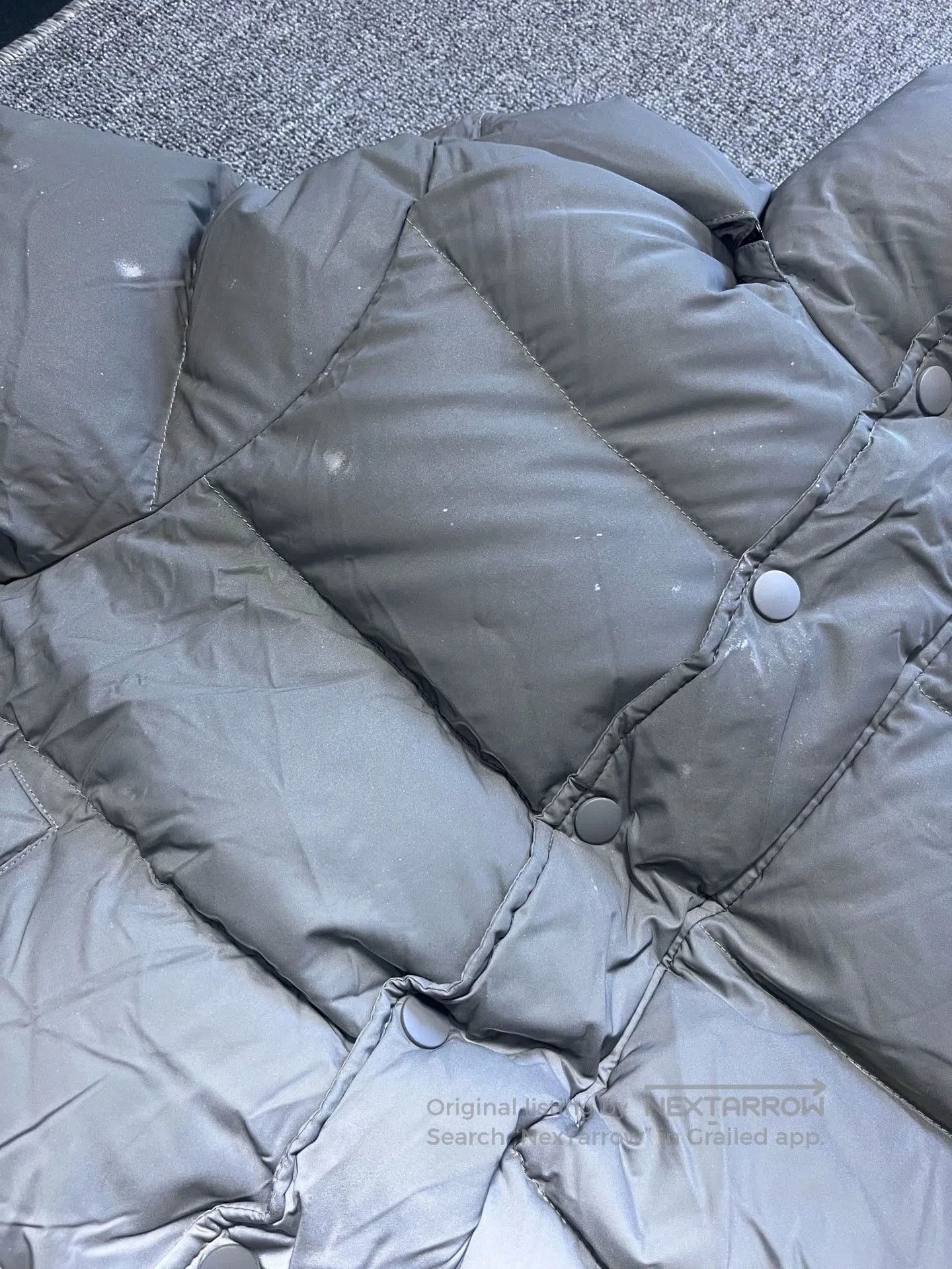 Balenciaga Balenciaga Silver Gray Logo Down Jacket. Size US XS / EU 42 / 0 - 6 Thumbnail