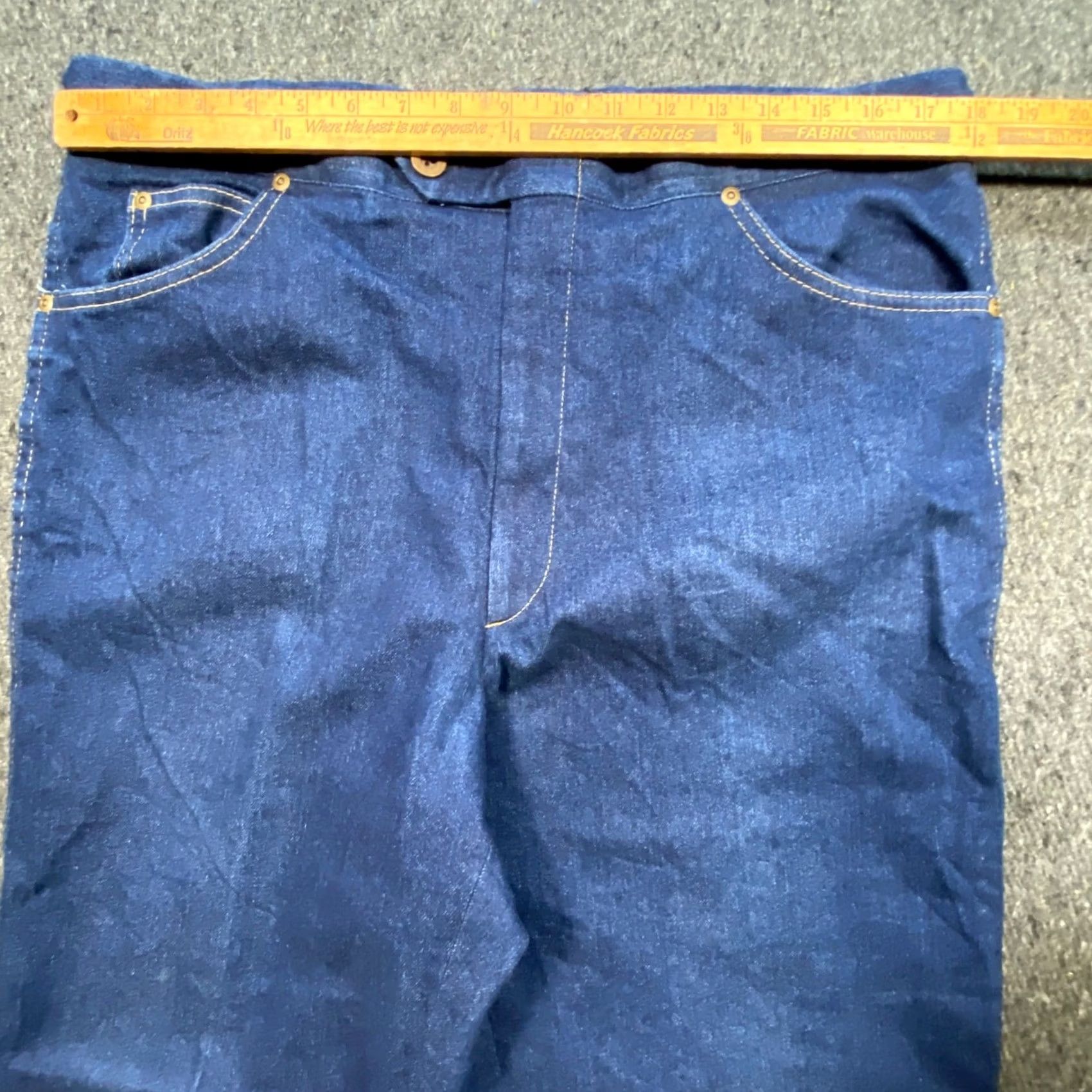 Denime VINTAGE Sansabelt Denim Trousers 36x30 Mens Blue Straight Leg Pants Size US 36 / EU 52 - 7 Thumbnail