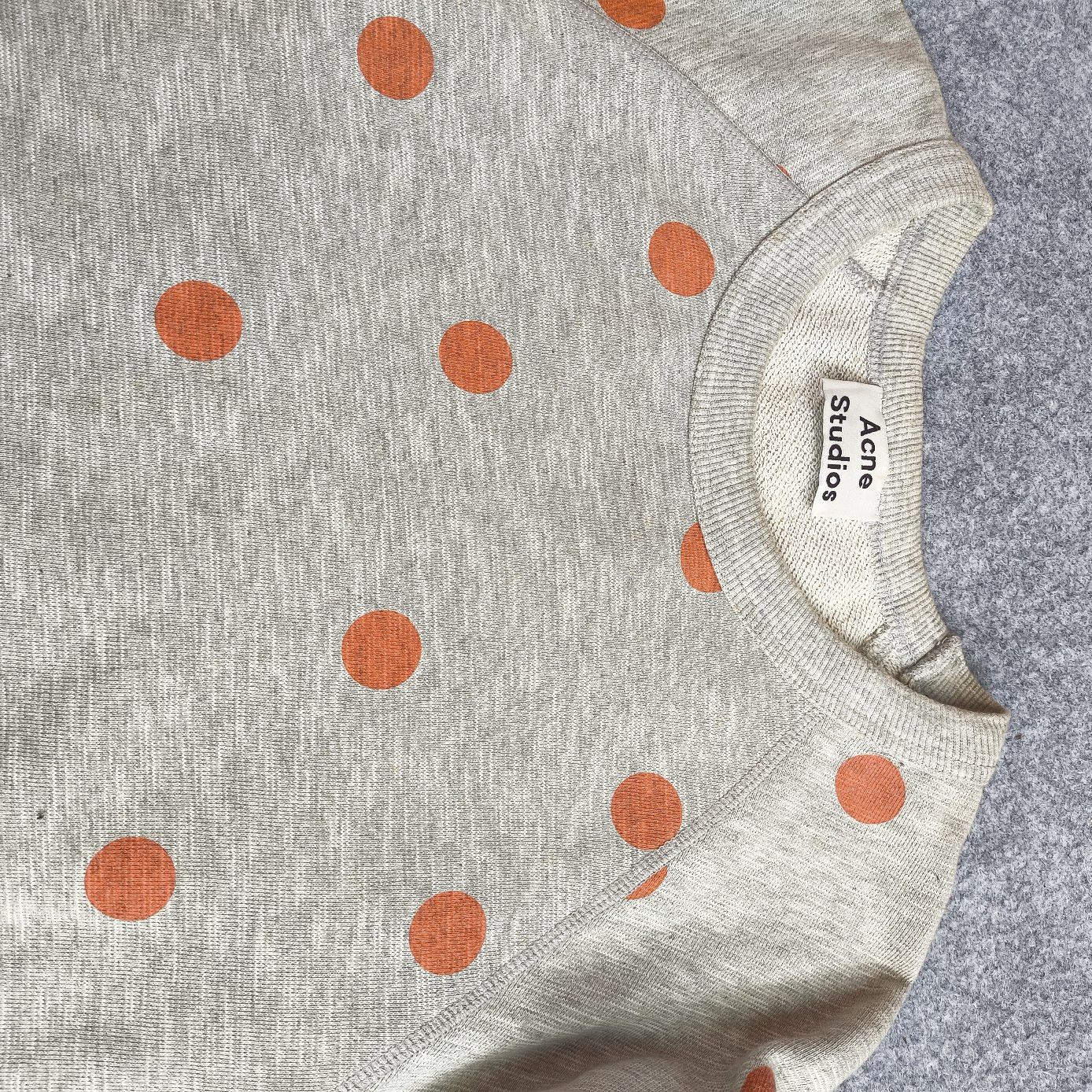 Acne Studios Acne studios polka dot college slogan paw14 sweatshirt Size US M / EU 48-50 / 2 - 7 Thumbnail