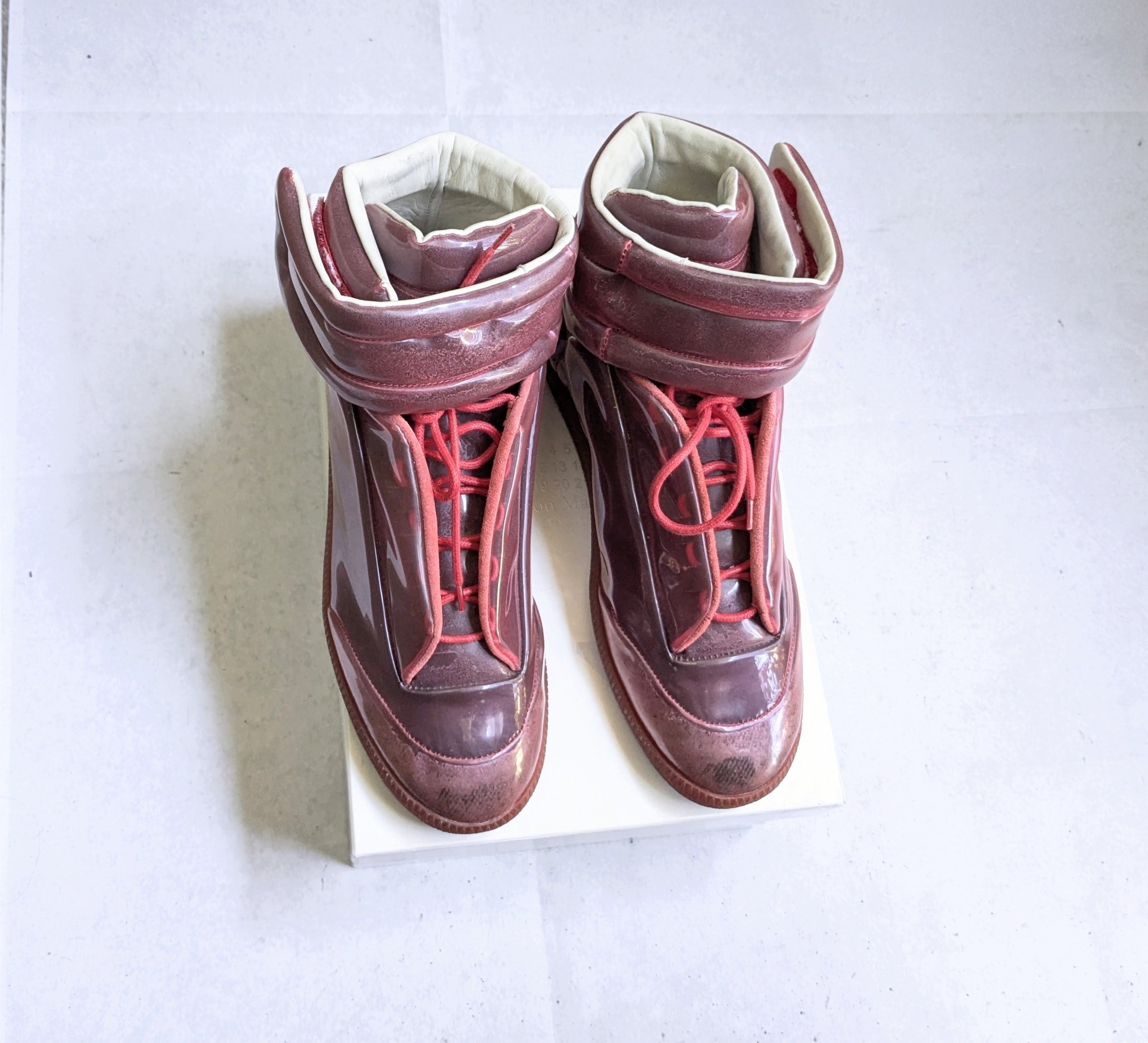 Maison Margiela Maison Margiela Future “PVC” Red 10 43 High Tops Size US 10 / EU 43 - 2 Thumbnail