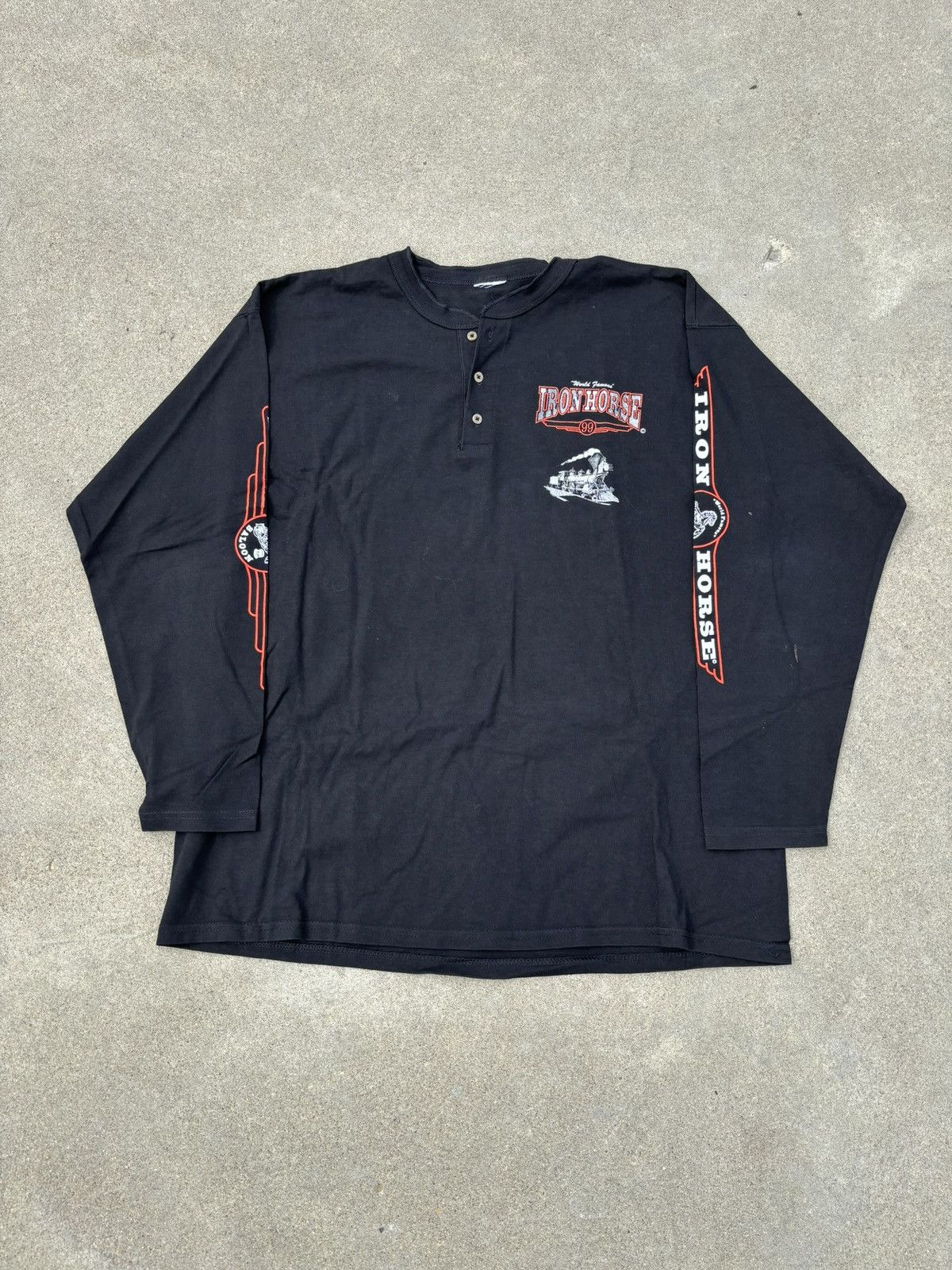 Vintage Vintage 1999 Iron Horse Saloon Biker LS Henley Shirt Size US XXL / EU 58 / 5 - 4 Thumbnail