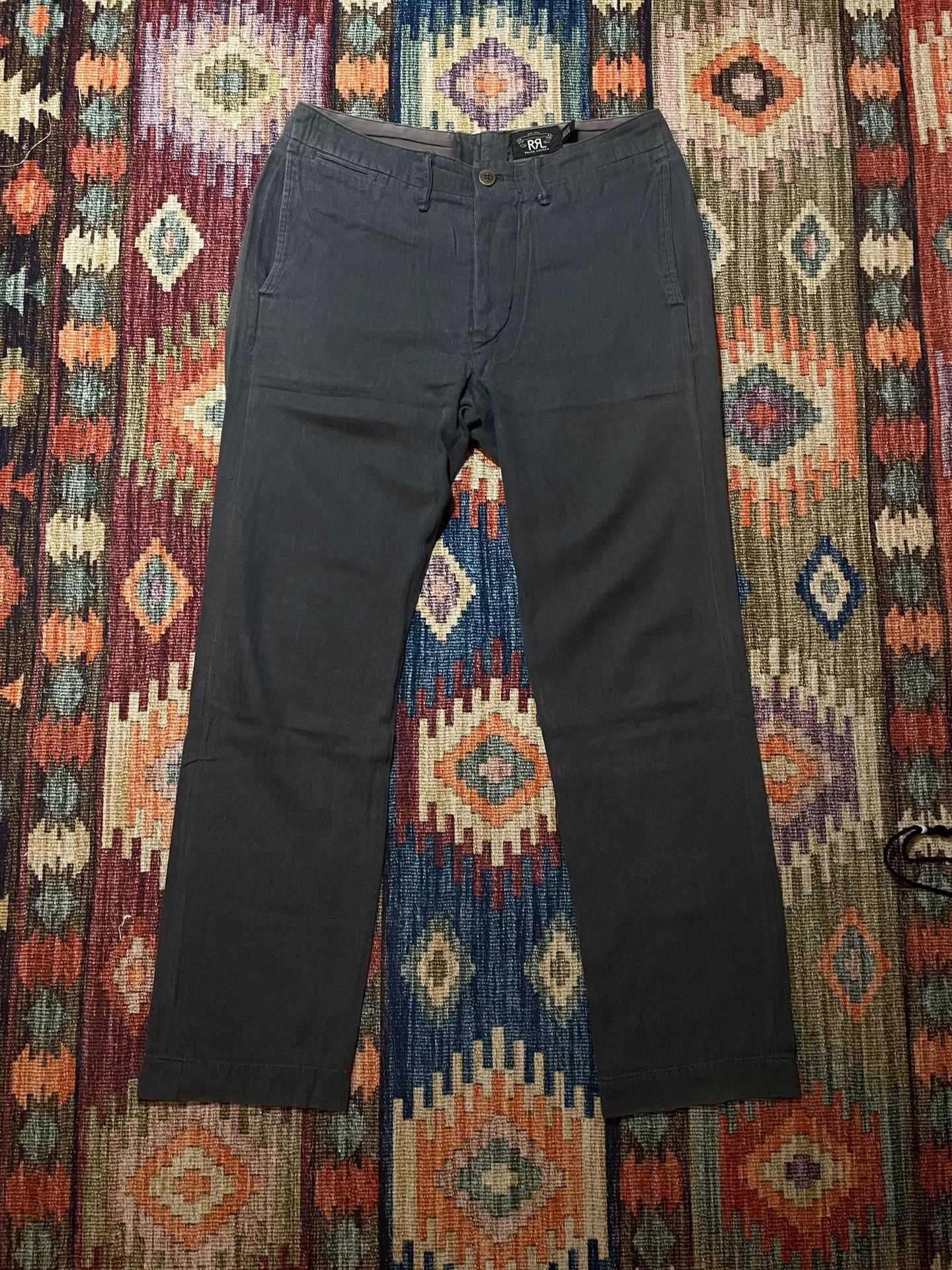 RRL Ralph Lauren RRL Herringbone Trousers Size 32.32 Size US 32 / EU 48 - 1 Thumbnail