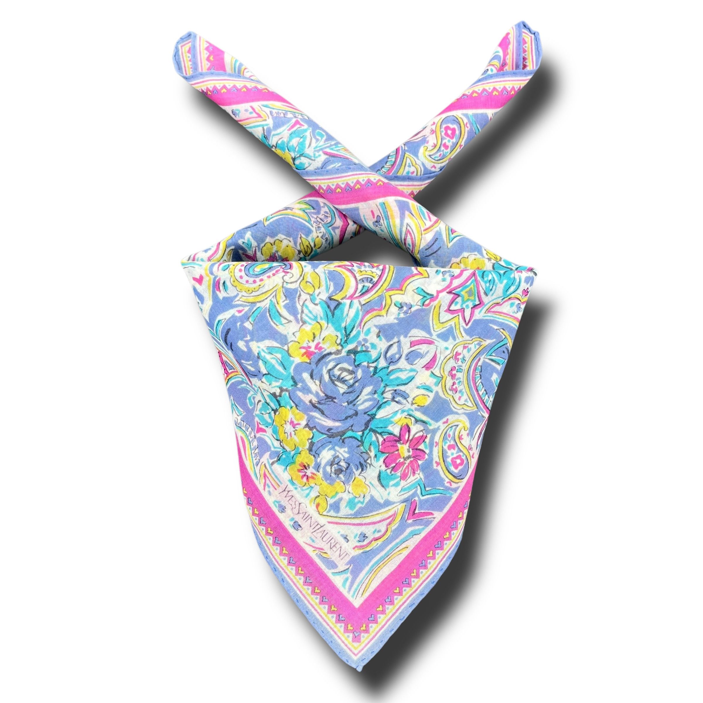 Vintage Yves Saint Laurent Handkerchief / Bandana / Neckerchief B269 Size ONE SIZE - 11 Thumbnail