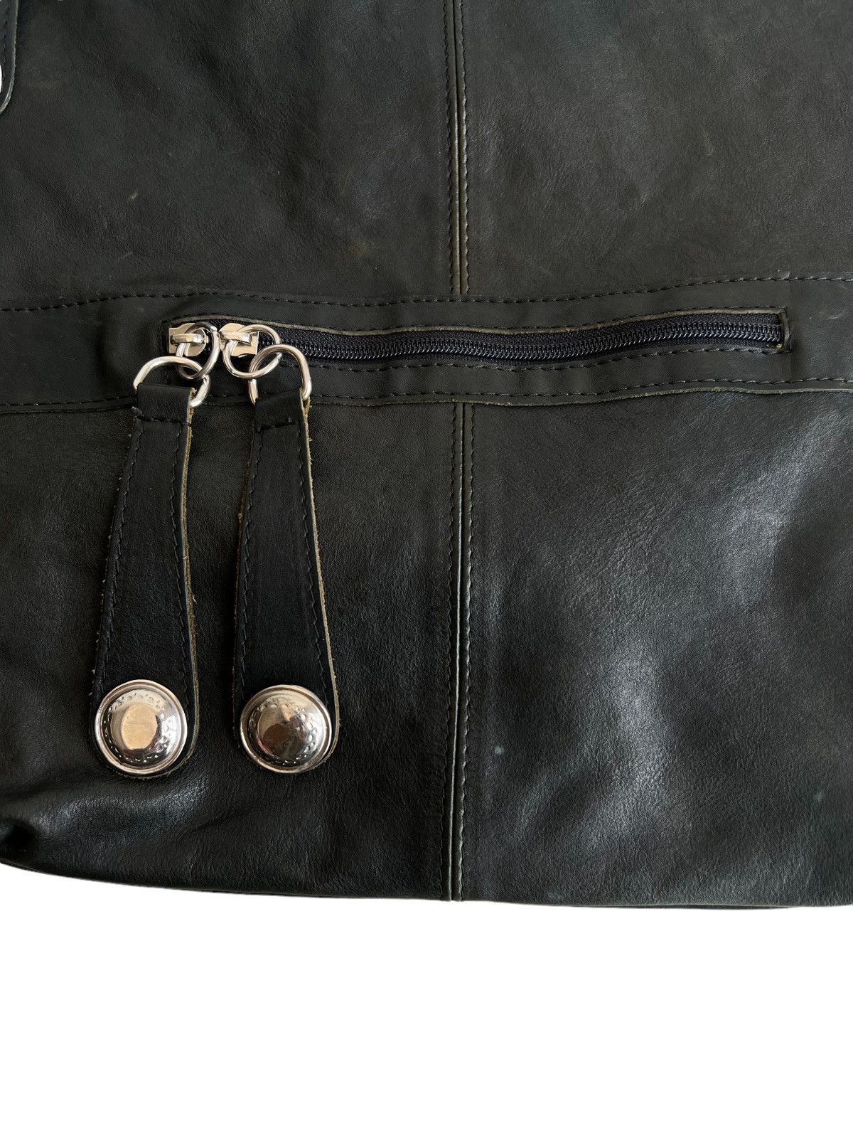 Genuine Leather 90s 🇮🇹 Made Genuine Lamb Leather Large Hobo Crossbody Bag Size ONE SIZE - 5 Thumbnail