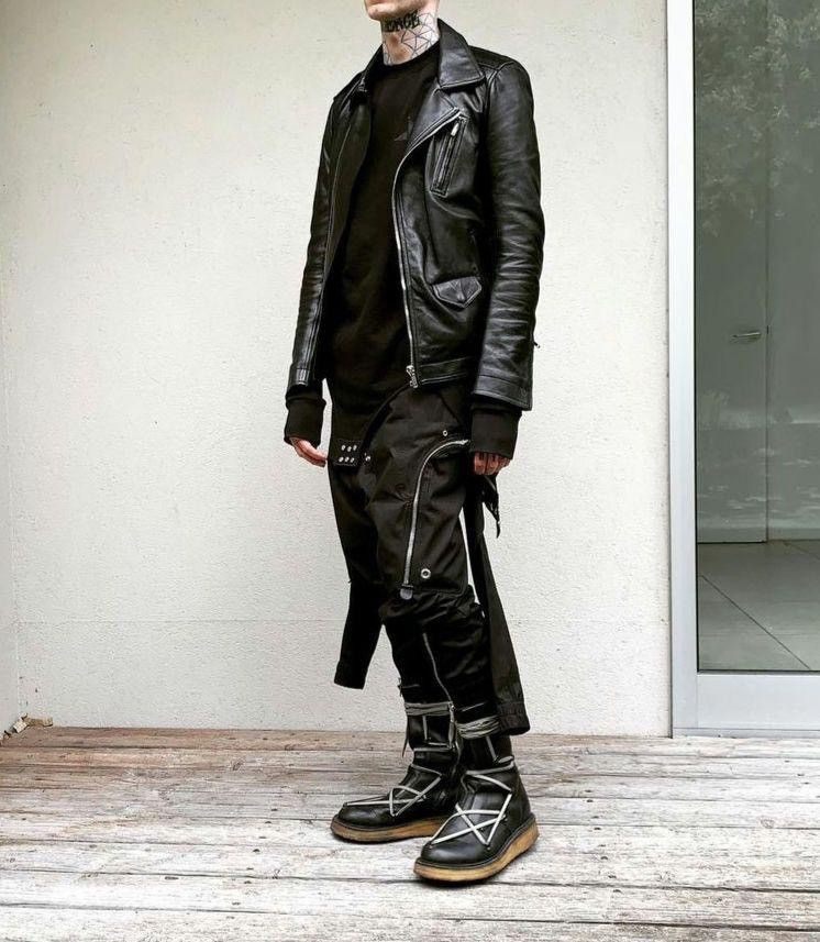 Rick Owens RICK OWENS Stooges Leather Biker Jacket 17AW Size US M / EU 48-50 / 2 - 3 Thumbnail