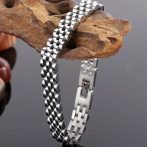 Other Stainless Steel 10mm Watch Chain Unisex Bracelet Size ONE SIZE - 1 Thumbnail