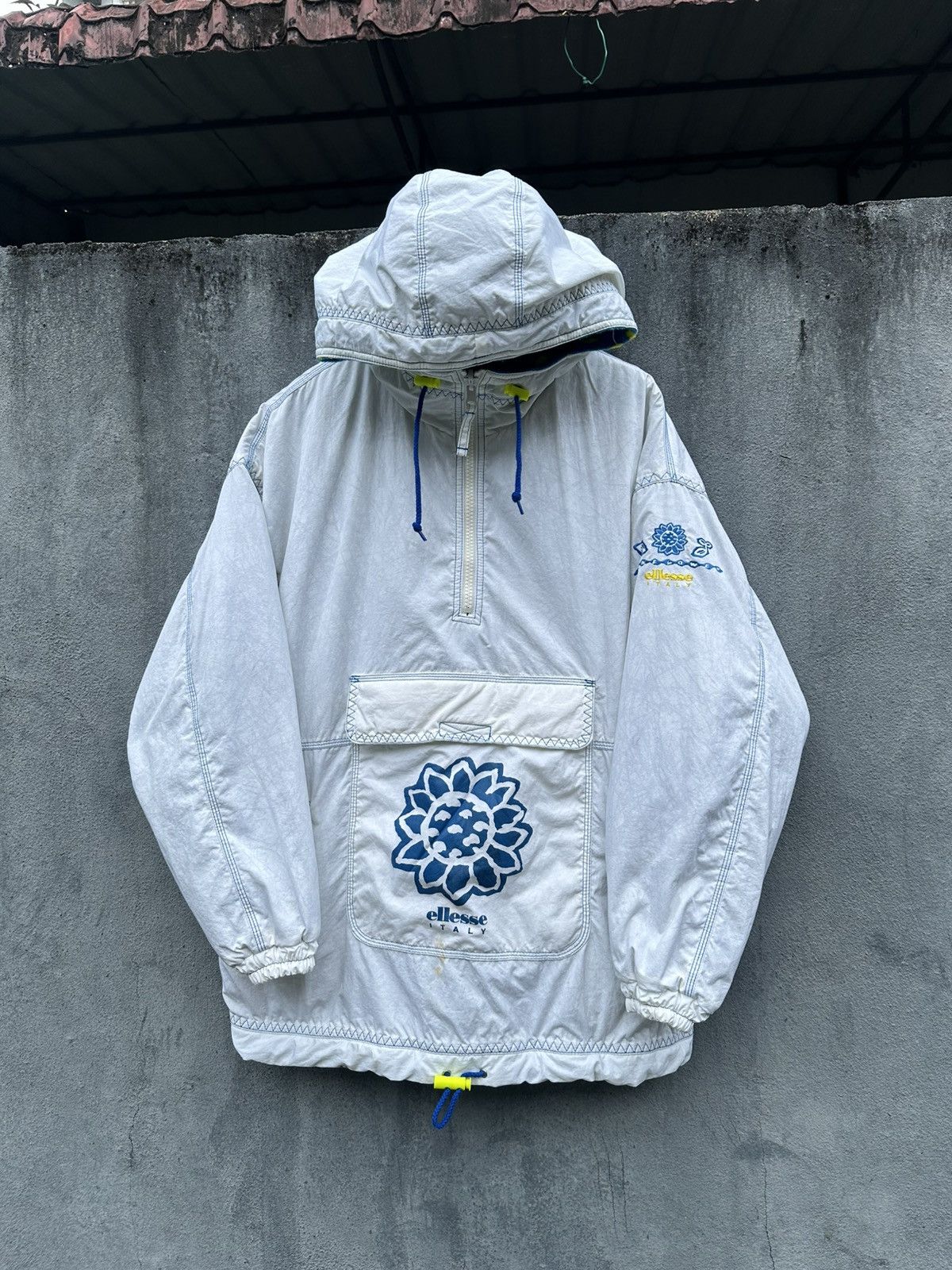 Ellesse 👹Ellese Reversible Sun Flower Pullover Jacket Size US XL / EU 56 / 4 - 2 Thumbnail