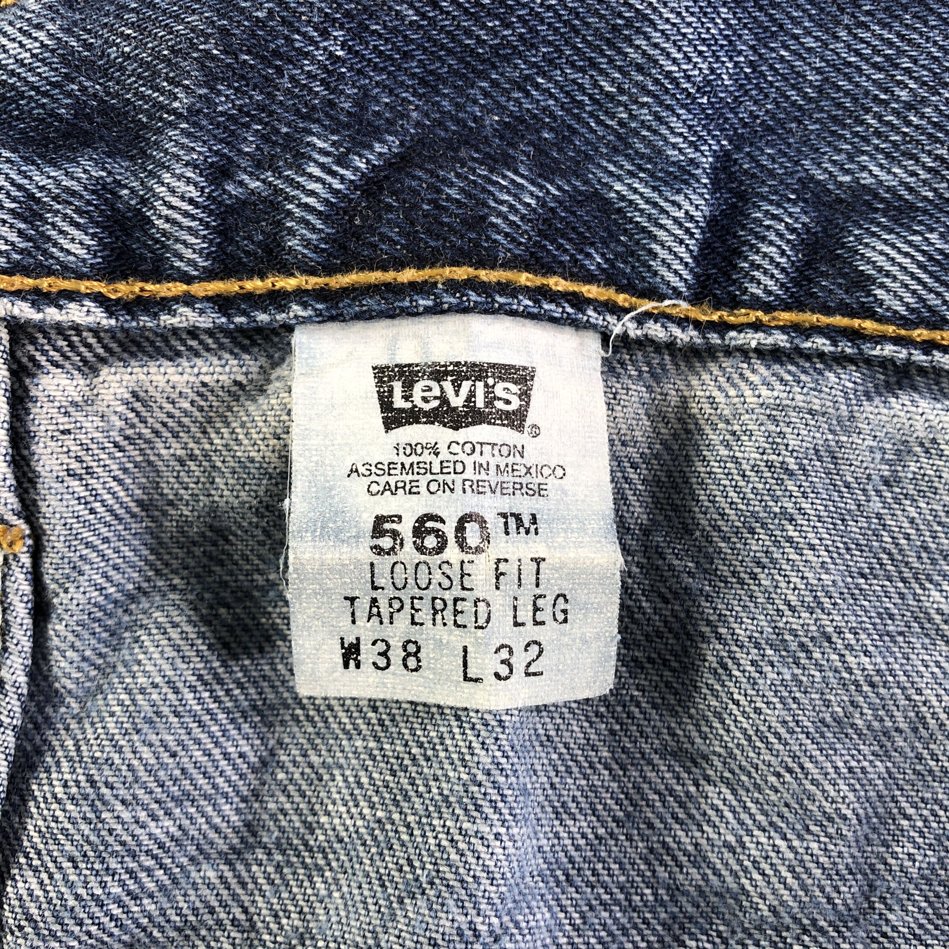 Levi's Vintage 90s Blue Wash Levis 560 Jeans-J4386 Size US 37 - 10 Thumbnail