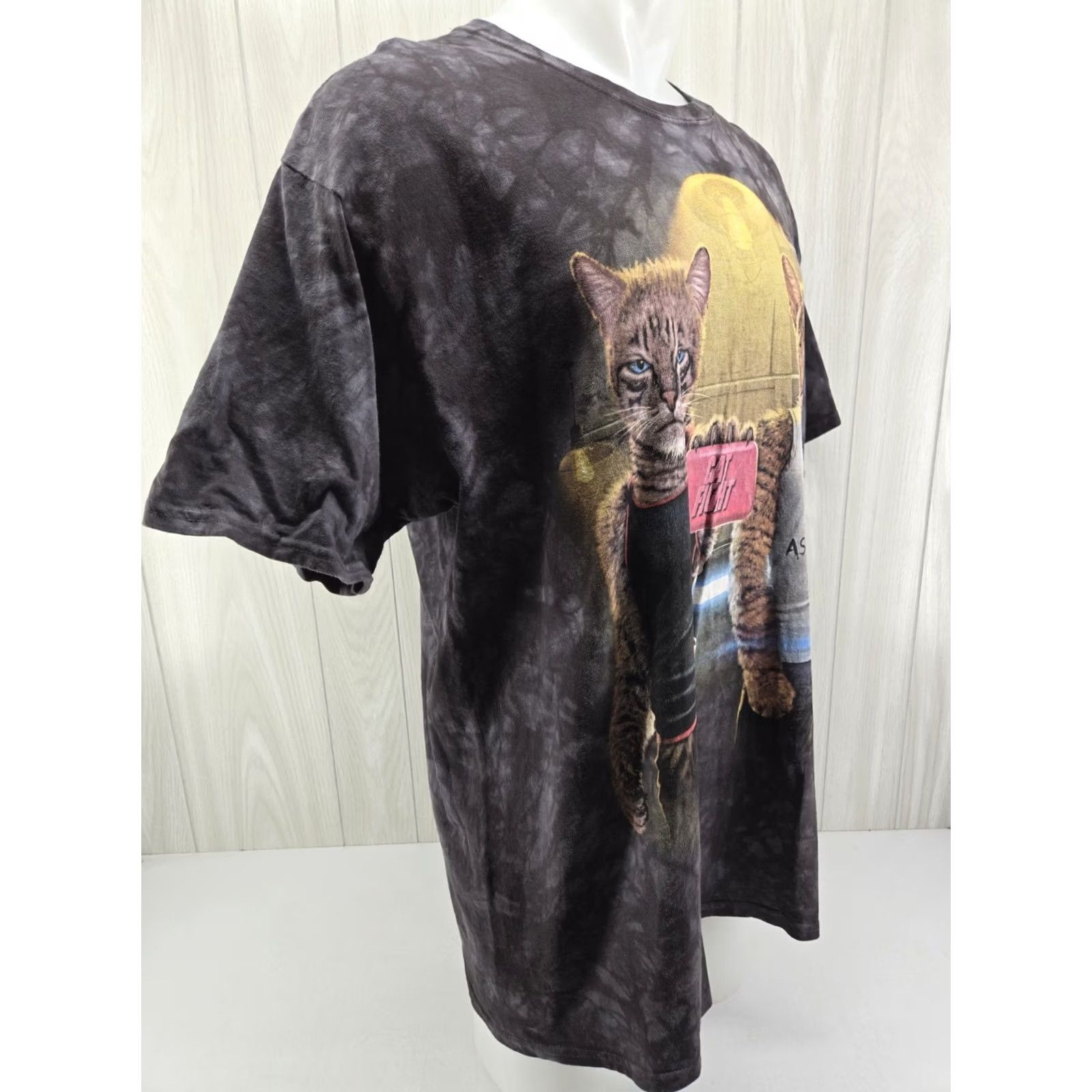 The Mountain Funny Cat Fight Club T Shirt Soap Logo Graphic Gray Men's XL Size US XL / EU 56 / 4 - 6 Thumbnail