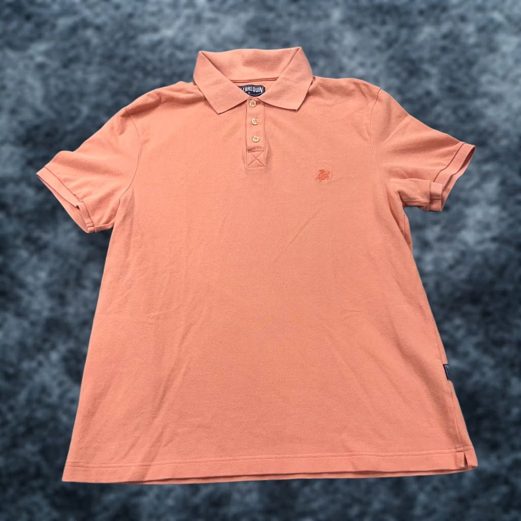 Vilebrequin Nike Polo Shirt Mens L Orange 100% Cotton Pique Golf Tennis Casual Size US L / EU 52-54 / 3 - 1 Thumbnail