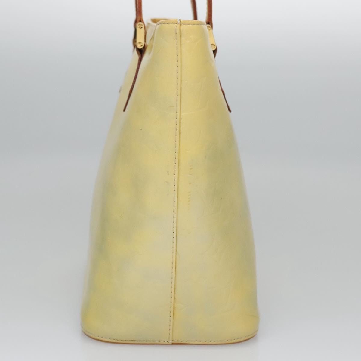 Louis Vuitton LOUIS VUITTON Monogram Vernis Houston Hand Bag Baby Blue Size ONE SIZE - 6 Thumbnail