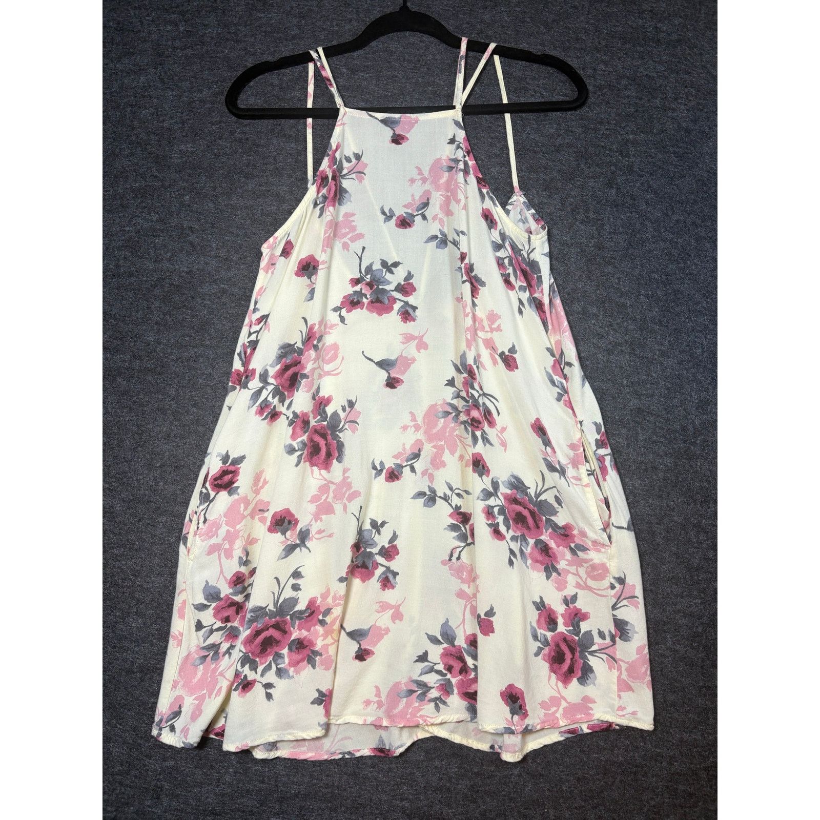 Other Mimi Chica Floral Dress XS Cream Pink Flowy Sundress #0472 Size XS / US 0-2 / IT 36-38 - 3 Thumbnail