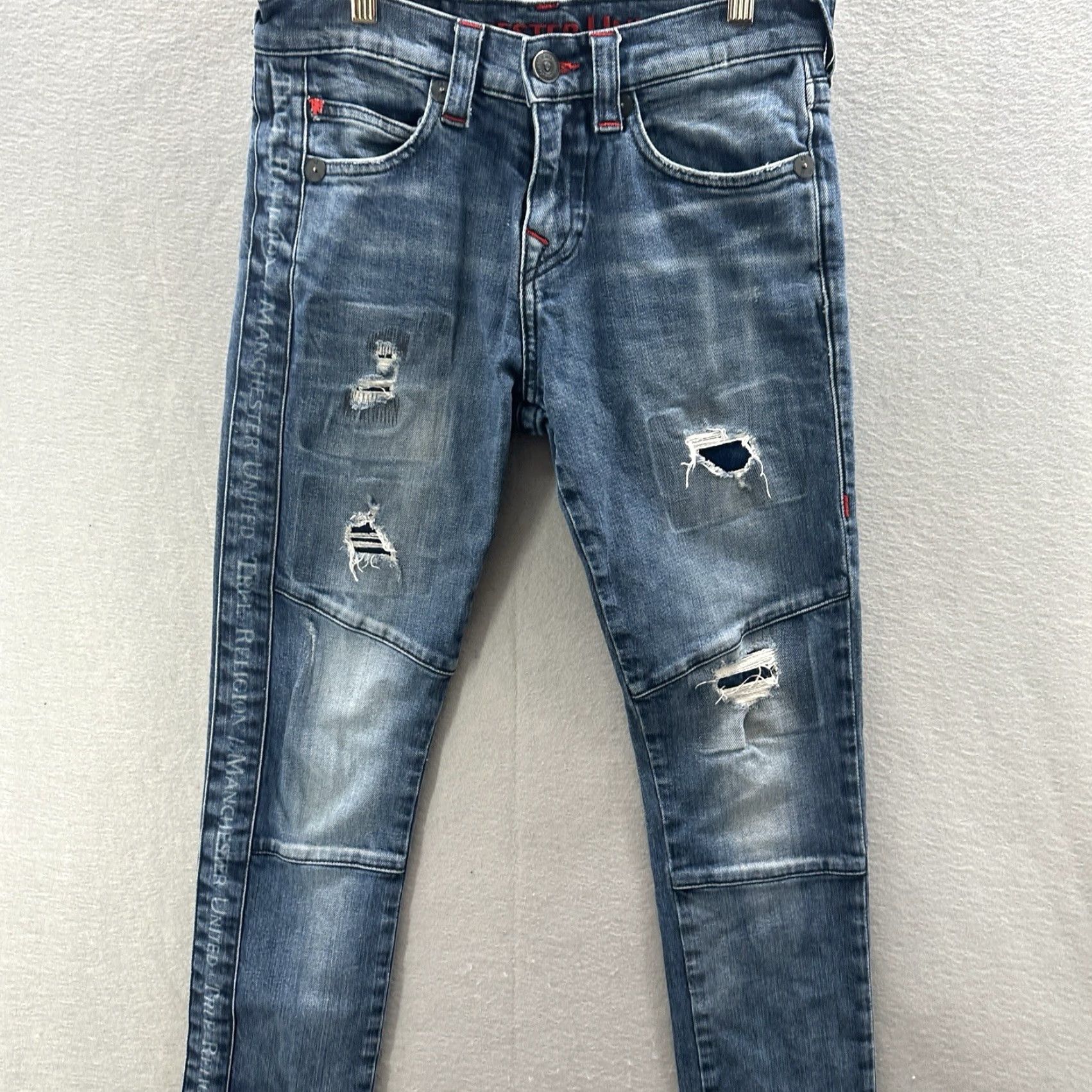 True Religion True Religion Jeans Women 28 Blue Logo Denim Distressed Slim Skinny Distress Manchester United Jeans Size 28" / US 6 / IT 42 - 3 Thumbnail