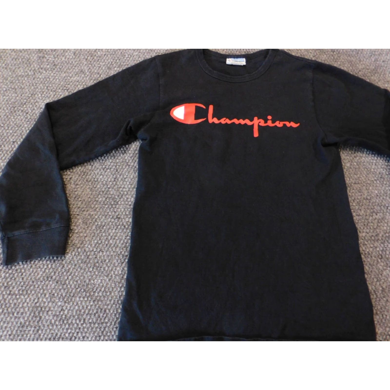 Champion Champion Mens Shirt S Black logo classic long sleeve Size US S / EU 44-46 / 1 - 4 Thumbnail