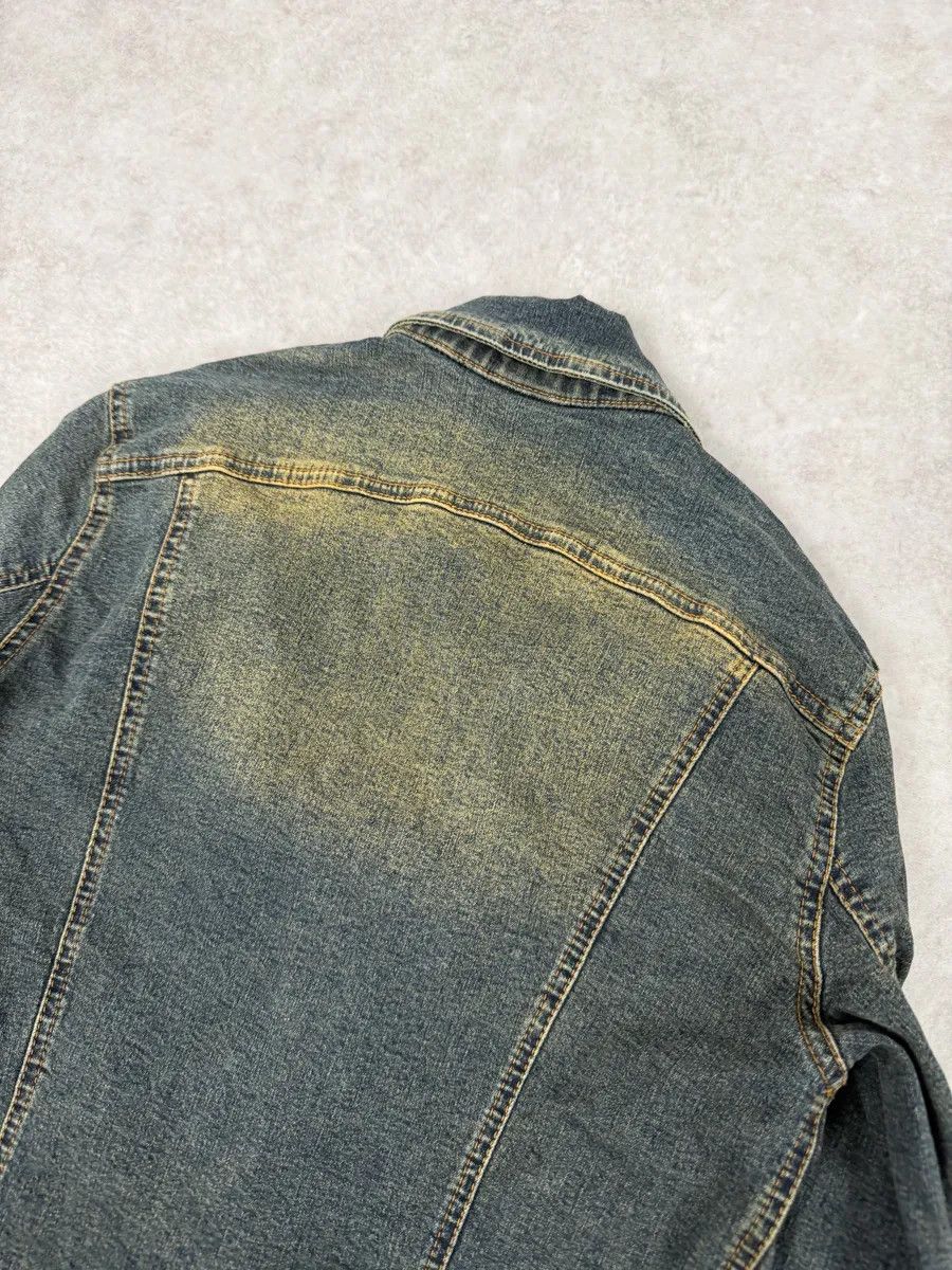 Vintage 2000s Plein Sud Metal Hook Laced Raw Denim Jacket Size S / US 4 / IT 40 - 8 Thumbnail