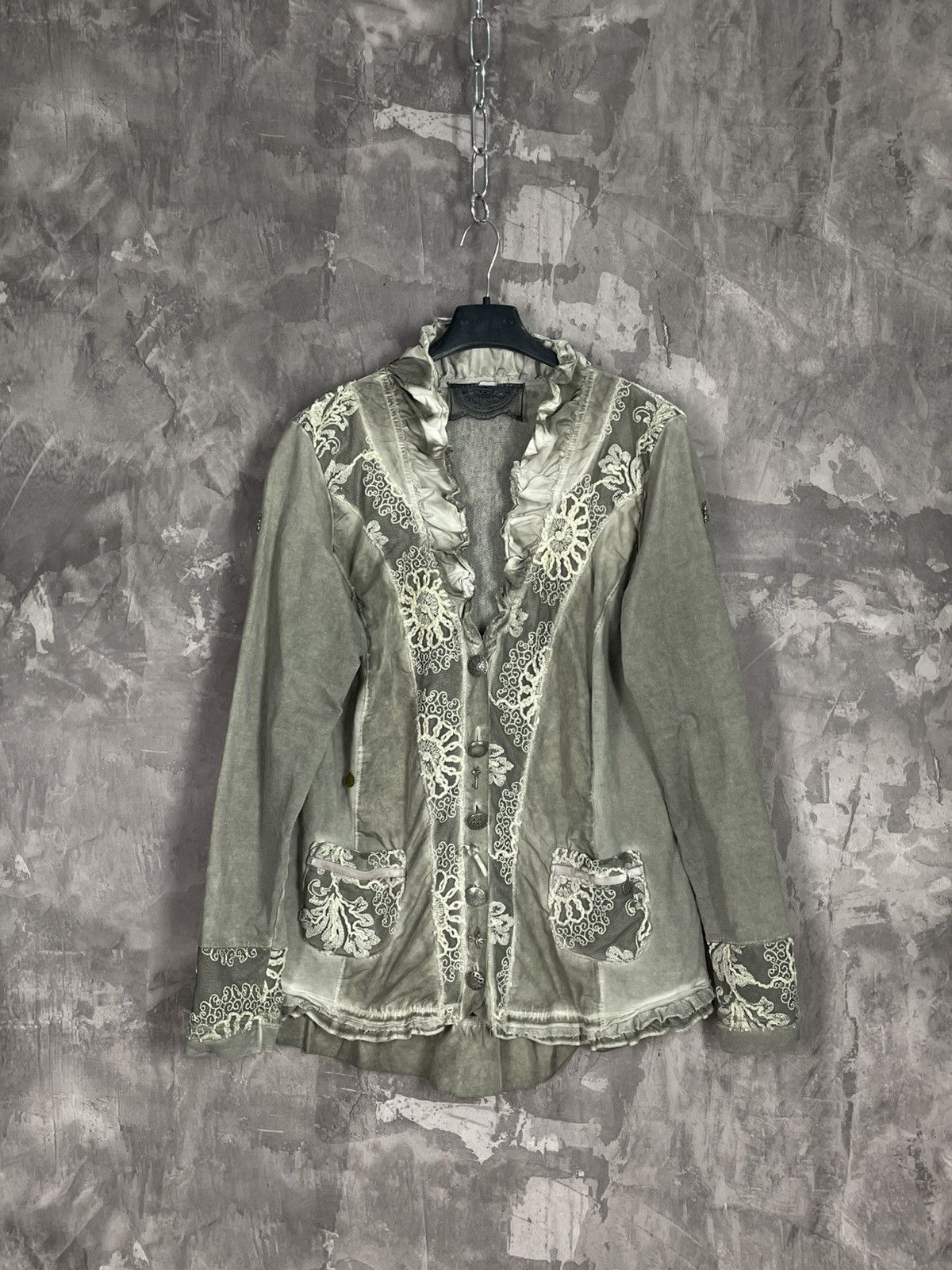 Vintage Vintage Goth Deprimes Style Emo Abstract Blouse Size M / US 6-8 / IT 42-44 - 1 Thumbnail