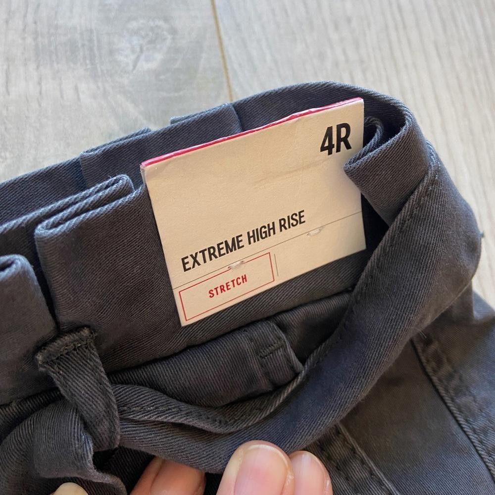Express Express Dark Grey Extreme High Rise Paperbag Pants Size 27" / US 4 / IT 40 - 4 Thumbnail
