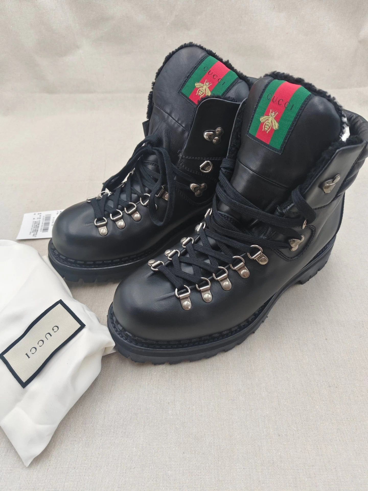 Gucci Gucci, brand new Gucci bee-themed boots/Doc Martens for men Size US 11.5 / IT 41.5 - 2 Thumbnail