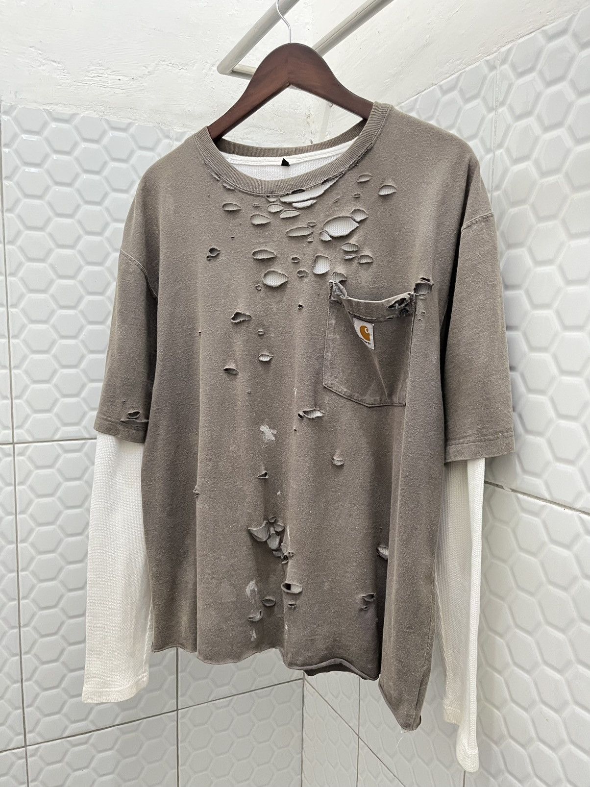 Carhartt Double Layer Thrashed Sun Faded Carhatt Pocket Size US L / EU 52-54 / 3 - 3 Thumbnail