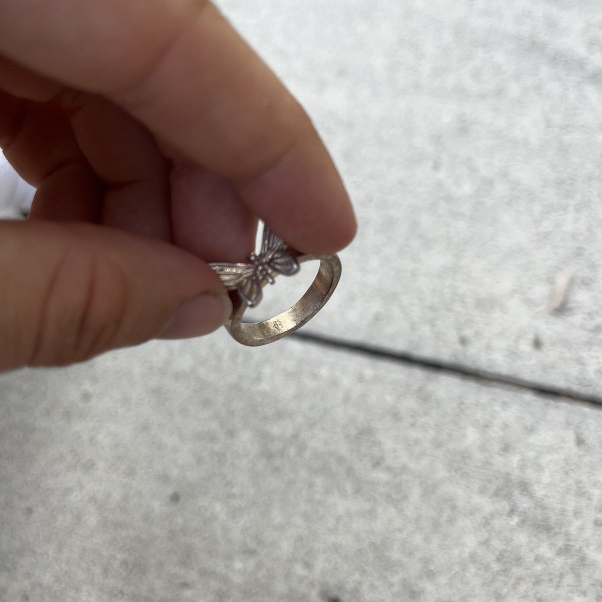 Other Hard Jewelry Butterfly Ring Size 11 Punk Emo Silver HJ Size ONE SIZE - 1 Thumbnail
