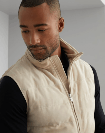 Brunello Cucinelli Padded Leather Vest in Medium Brown Size US XL / EU 56 / 4 - 4 Thumbnail
