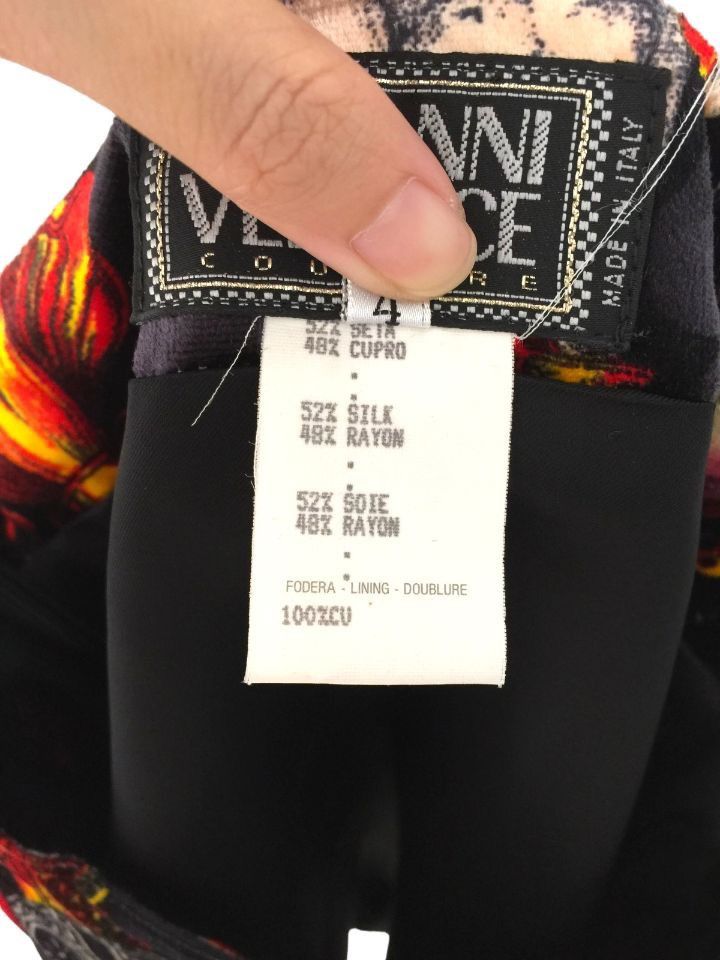Versace Gianni Versace Canova Print Velvet Skirt Suit Size XS / US 0-2 / IT 36-38 - 14 Thumbnail