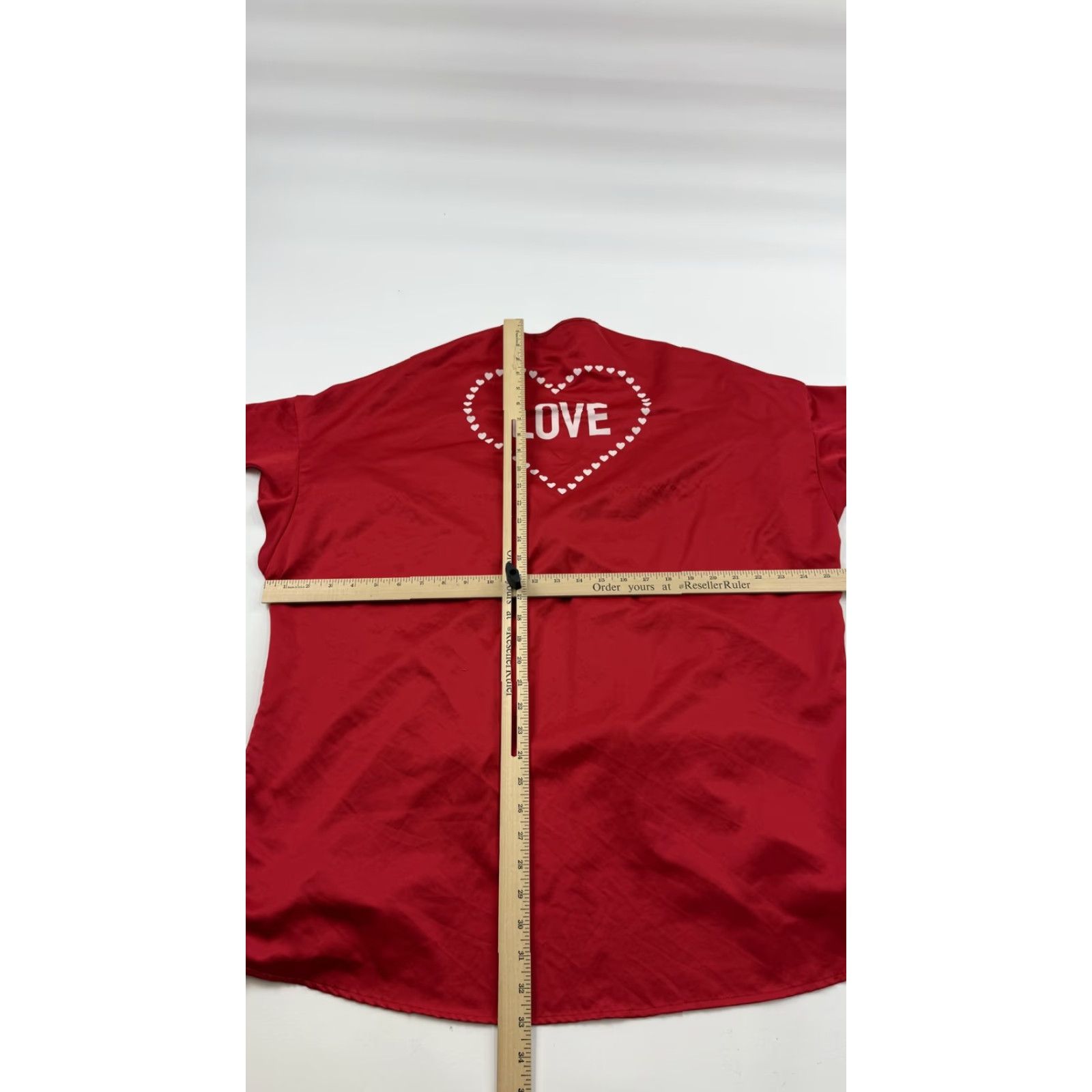 Victoria's Secret Victoria's Secret Robe Kimono Wrap Womens One Size Red Satin Heart Print LOVE Size ONE SIZE - 6 Thumbnail