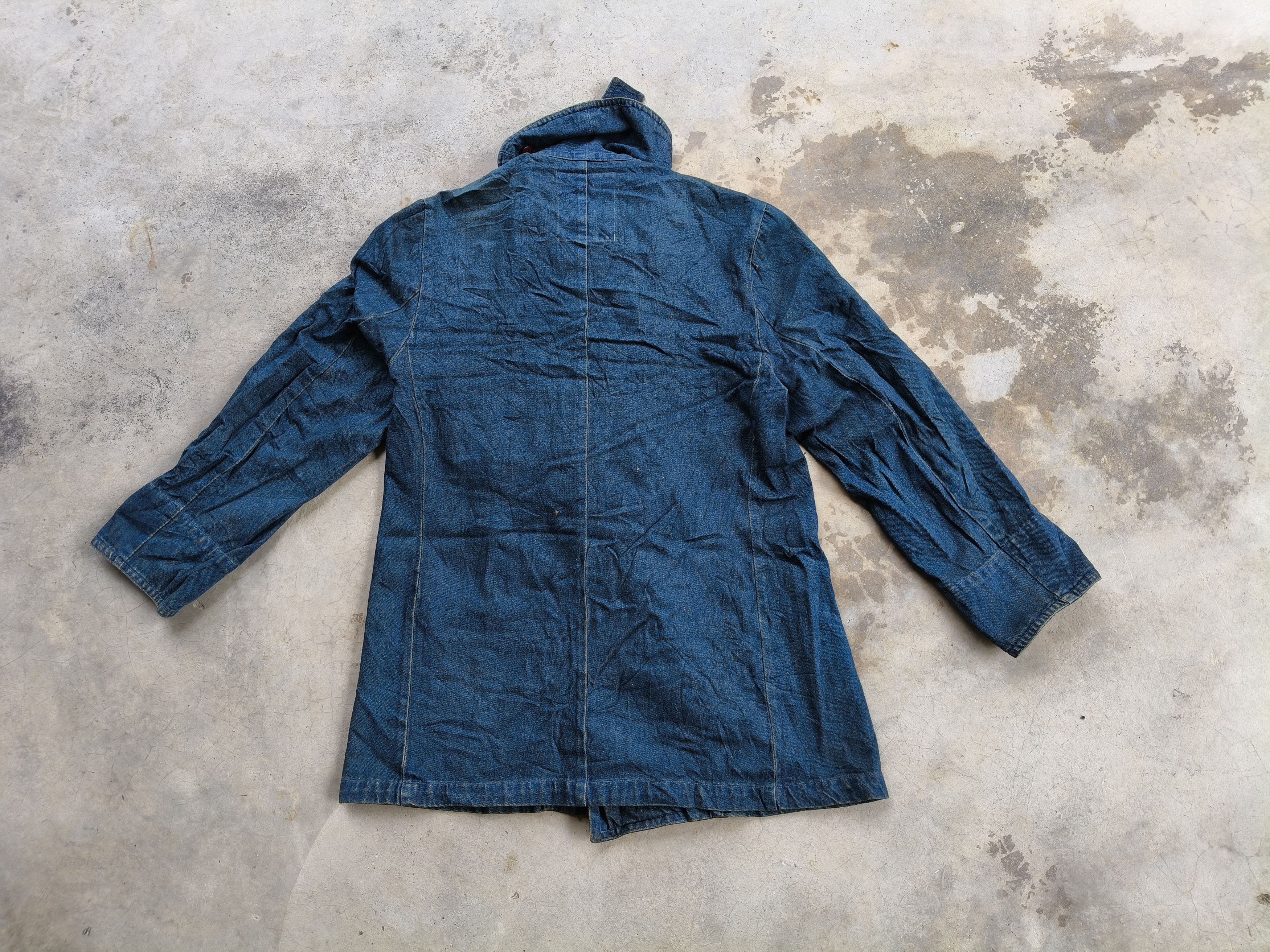 Japanese Brand × Vintage Vintage Studio Map Denim long jacket Size M / US 6-8 / IT 42-44 - 4 Thumbnail