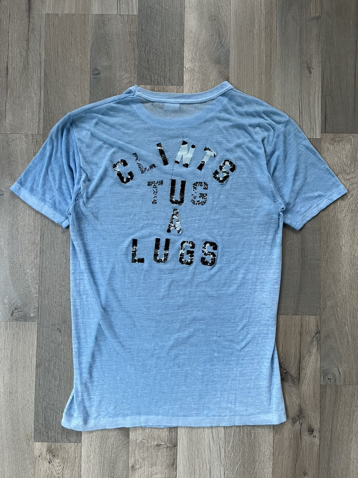 Vintage 70s Paper Thin “Clints Tug a Lugs” Tee Size US S / EU 44-46 / 1 - 2 Thumbnail