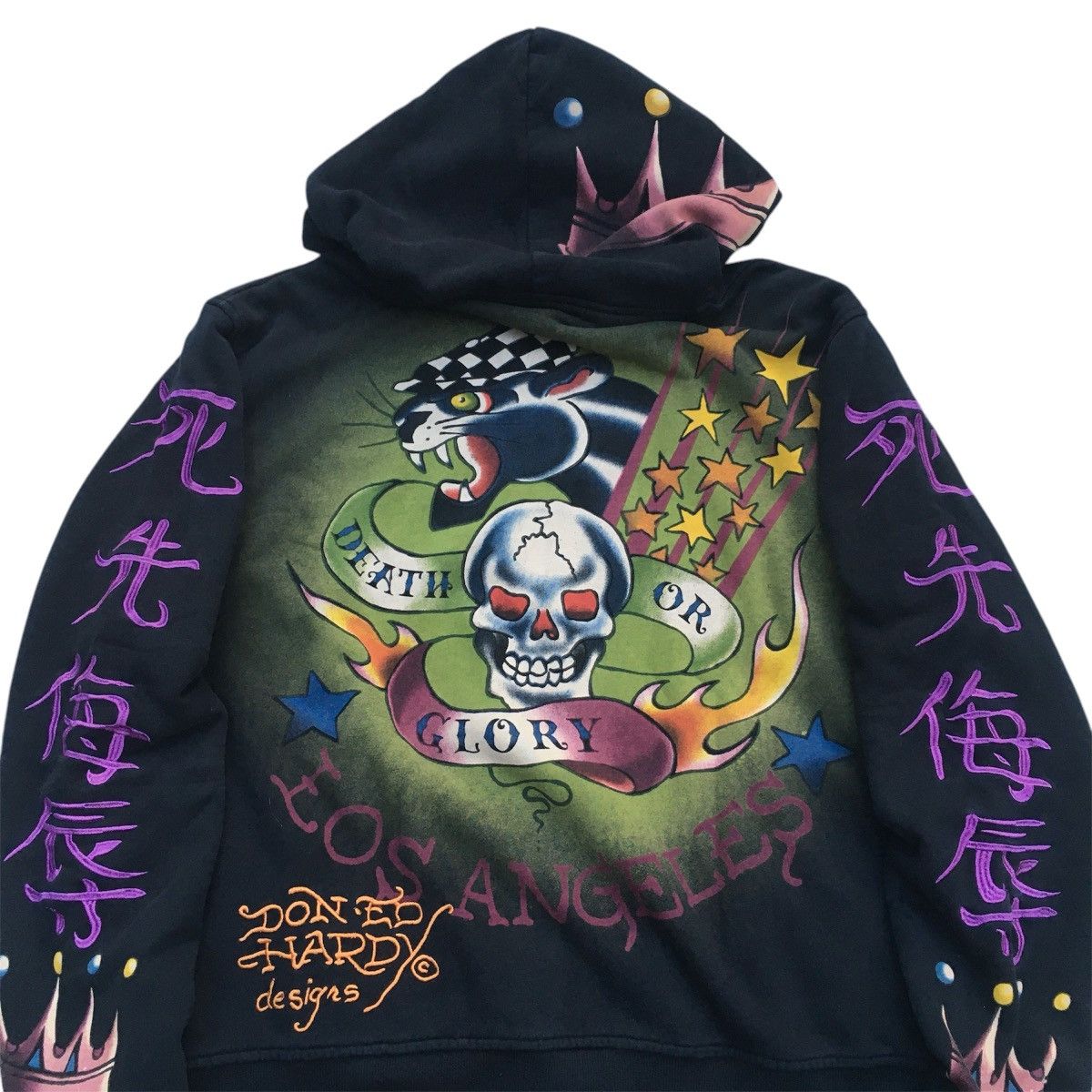 Christian Audigier × Designer × Ed Hardy Rare Ed Hardy Zip Hoodie ‘Death Or Glory’ Size US S / EU 44-46 / 1 - 8 Thumbnail