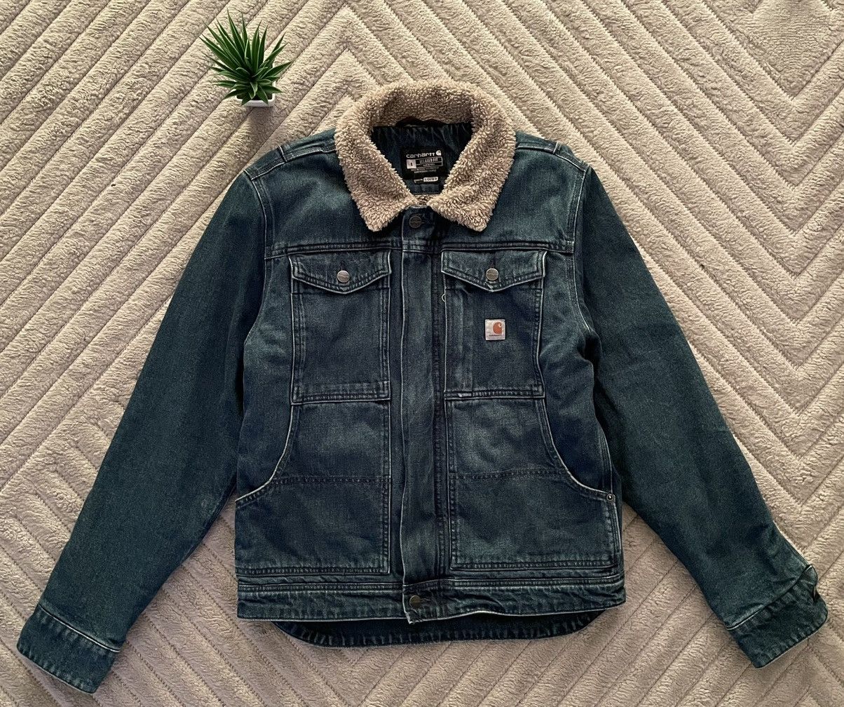 Carhartt Carhartt Winter Jeans Jacket x Streetwear x Outdoor Size US S / EU 44-46 / 1 - 1 Thumbnail