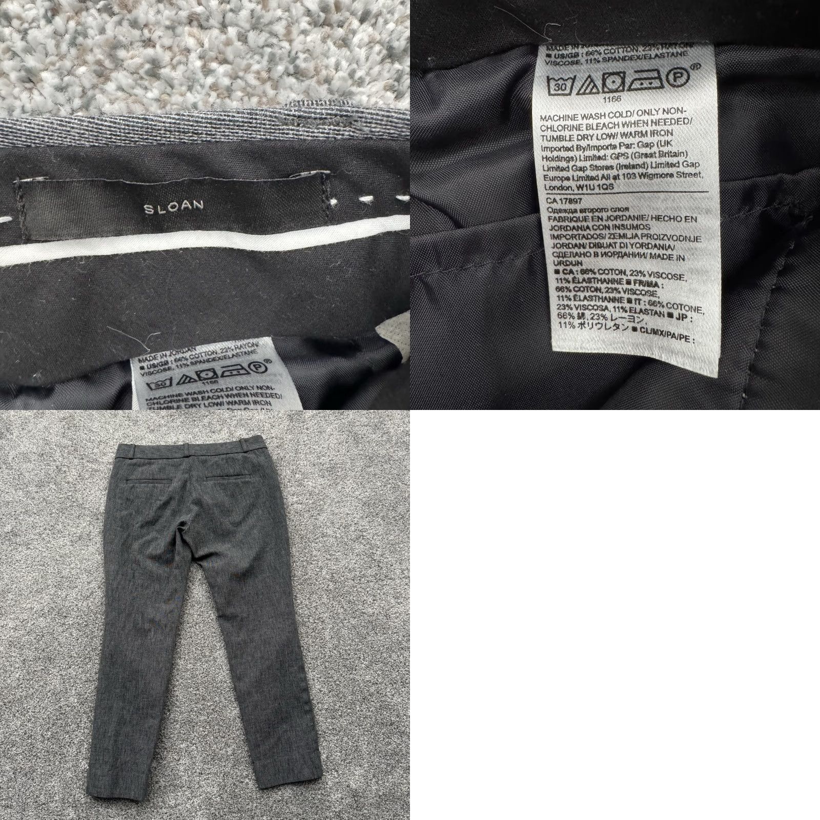 Banana Republic Banana Republic Sloan Pants Women Size 2 Regular Gray Cotton Spandex Straight Front Office Chic, Minimalist, Dress Pants, City, Preppy Size 26" / US 2 / IT 38 - 8 Thumbnail