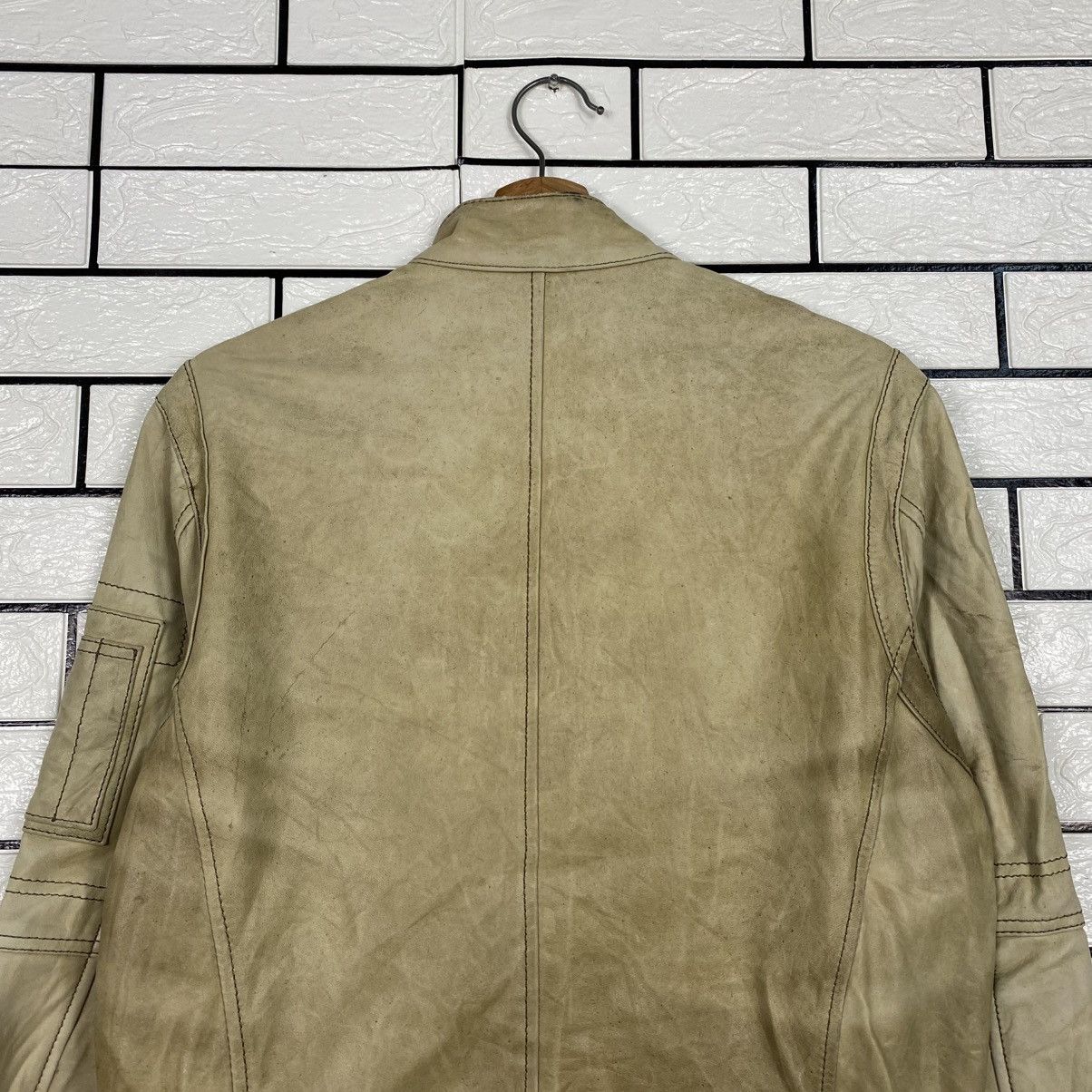 Japanese Brand 📌Vintage Cafe Racer Leather Jacket GGPX Issey Miyake Size US M / EU 48-50 / 2 - 10 Thumbnail