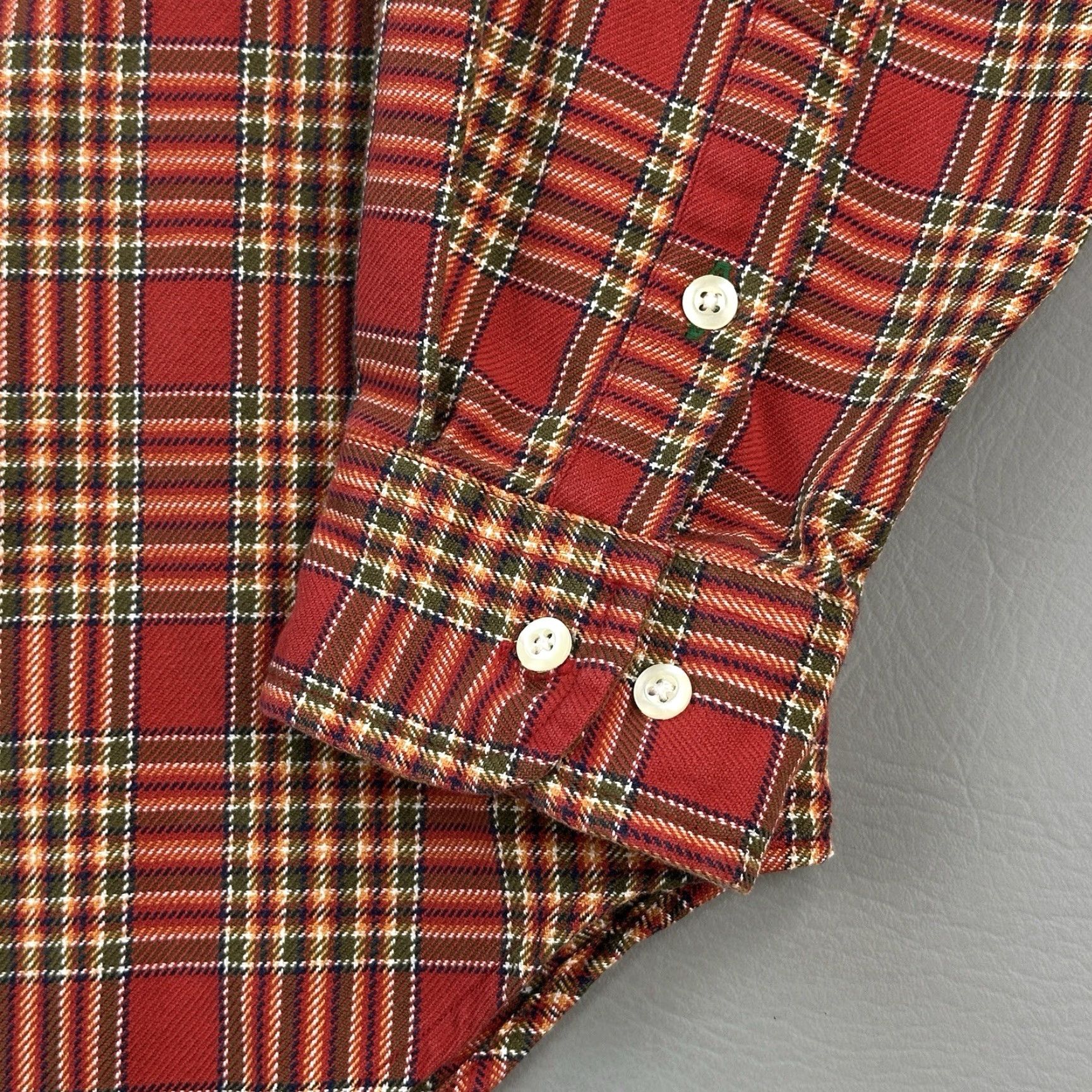 Tommy Hilfiger VINTAGE Tommy Hilfiger Shirt Mens L Plaid Heavyweight Flannel Crest Logo Size US L / EU 52-54 / 3 - 3 Thumbnail