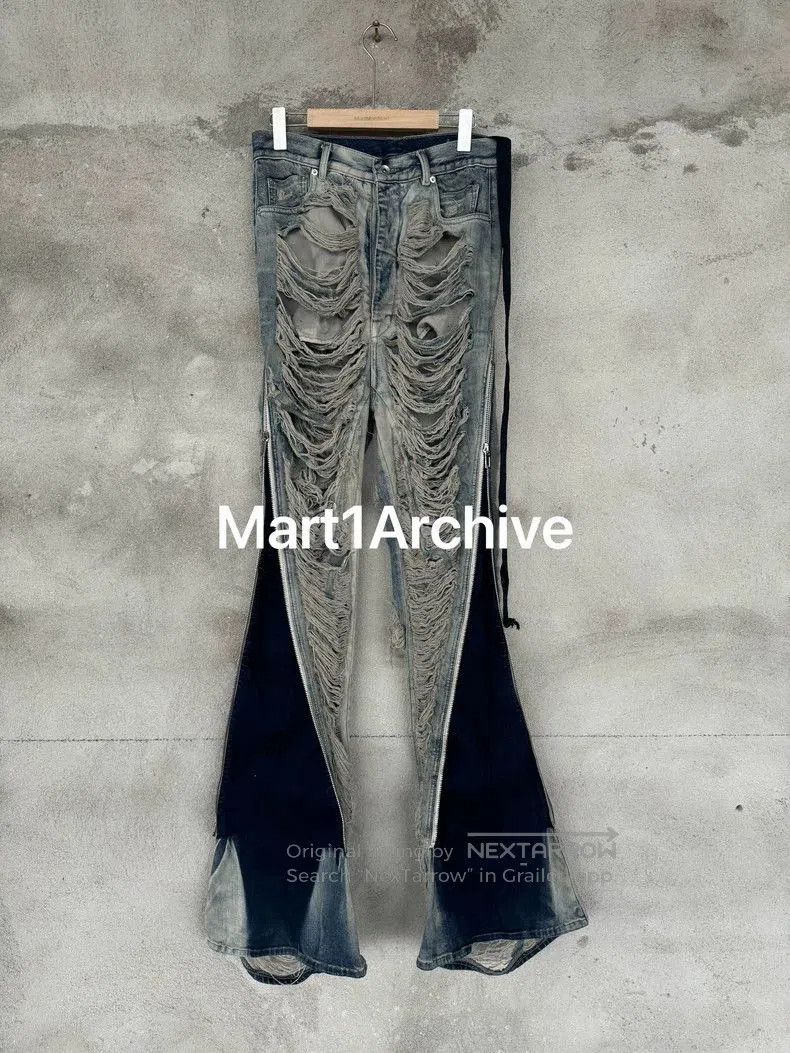 Rick Owens Rick Owens Drkshdw Distressed Banana Pants. Size US 30 / EU 46 - 1 Thumbnail