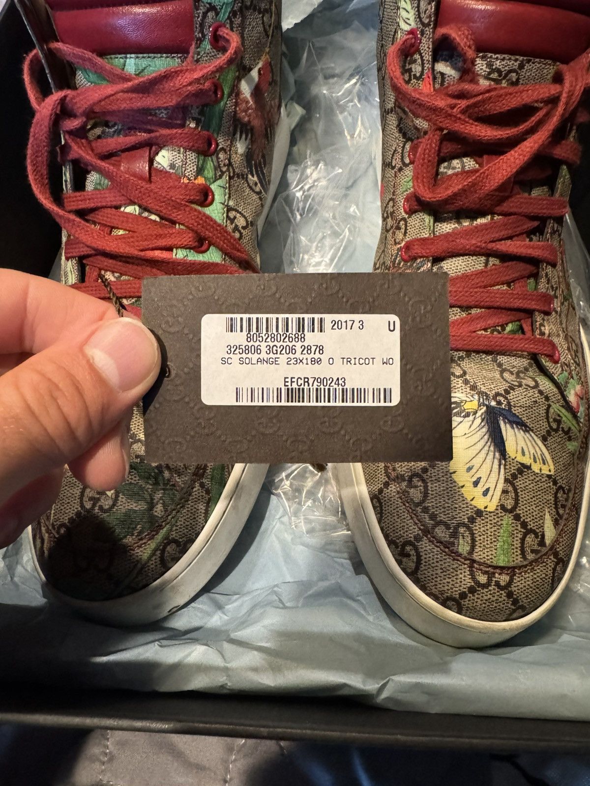 Gucci Gucci GG Supreme Tian High Top Sneakers Size US 13 / EU 46 - 4 Thumbnail