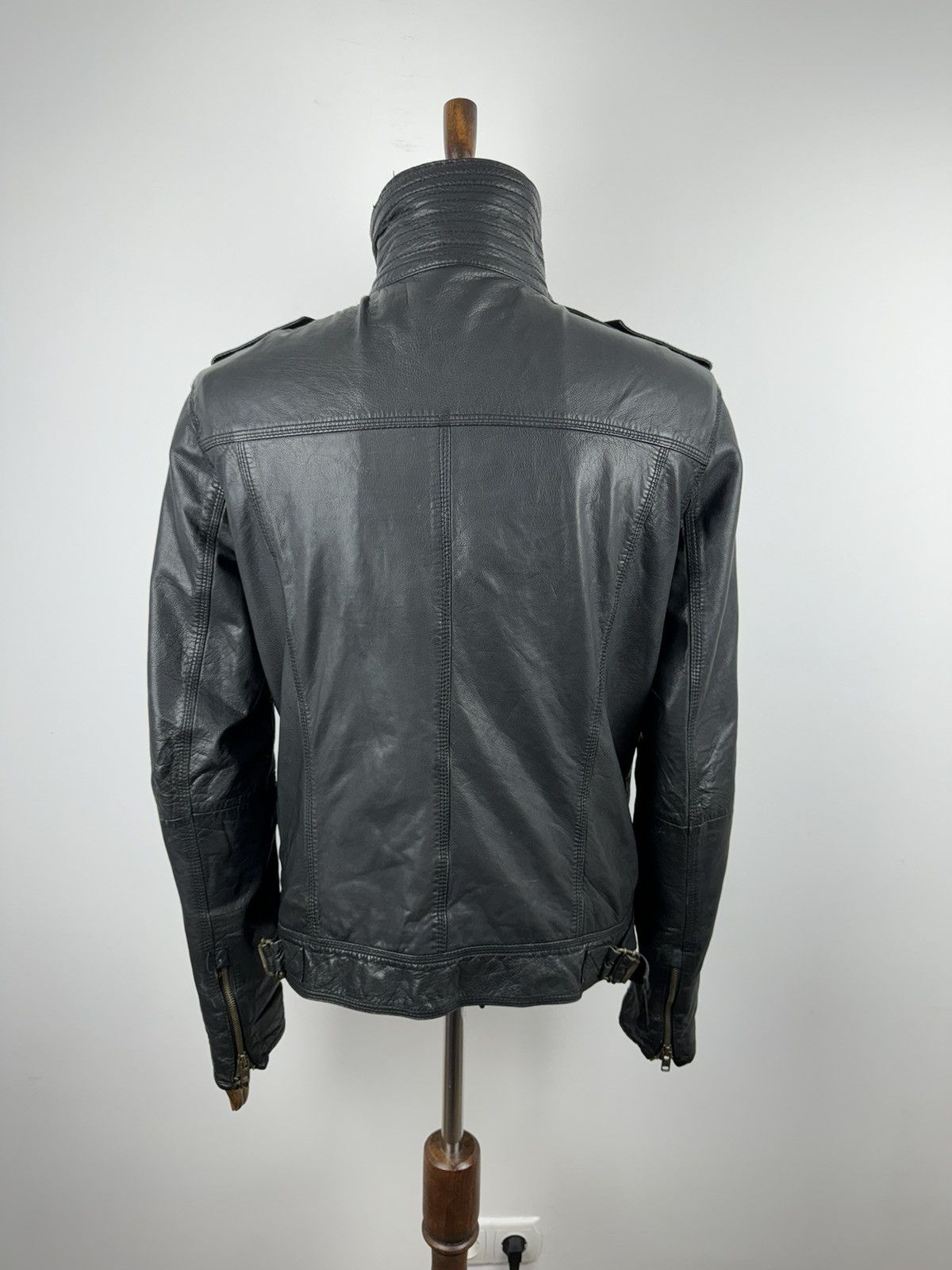 Superdry Men’s SuperDry Ryan Motorcycle Lather Jacket size XL Size US XL / EU 56 / 4 - 3 Thumbnail