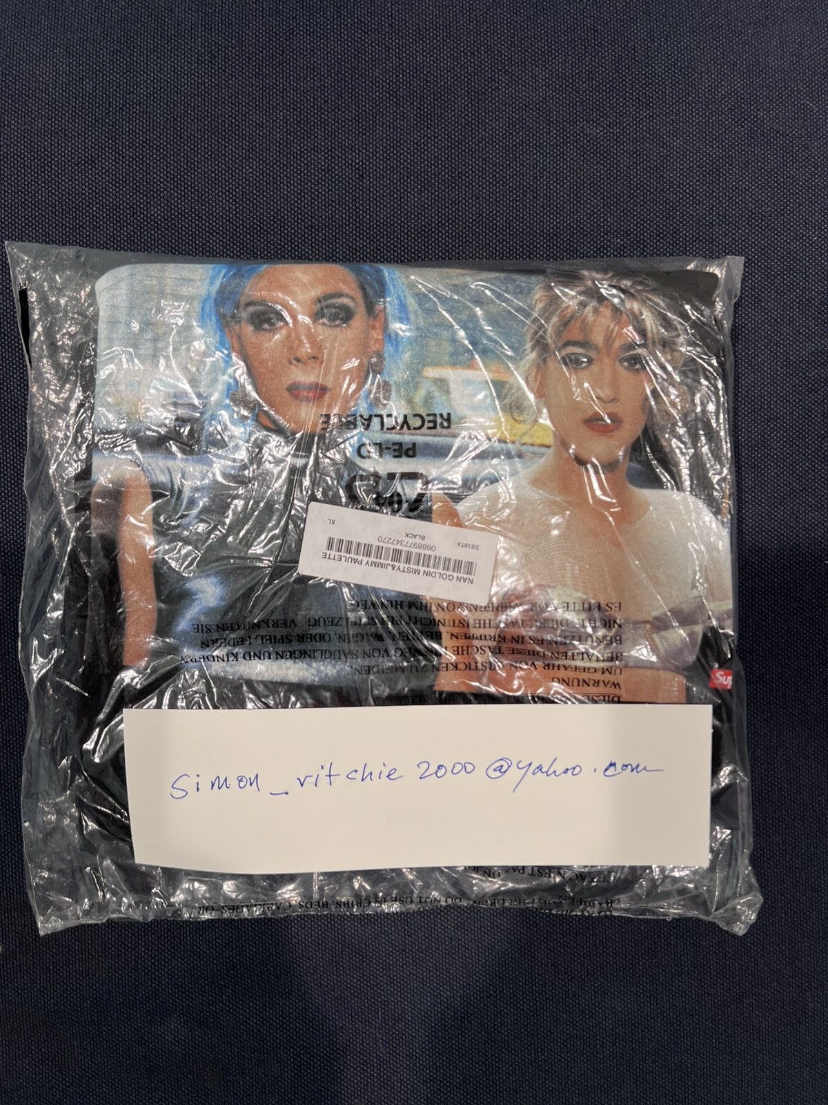 Supreme Supreme Nan Goldin Misty & Jimmy Paulette tee DSWT black XL Size US XL / EU 56 / 4 - 4 Thumbnail