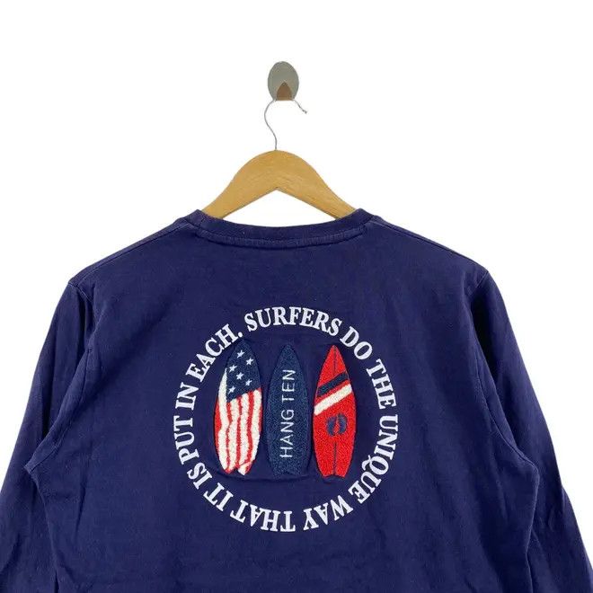 Hang Ten Vintage HANG TEN SURF Unique Things Embossed Logo Tee Shirt Size US L / EU 52-54 / 3 - 2 Thumbnail